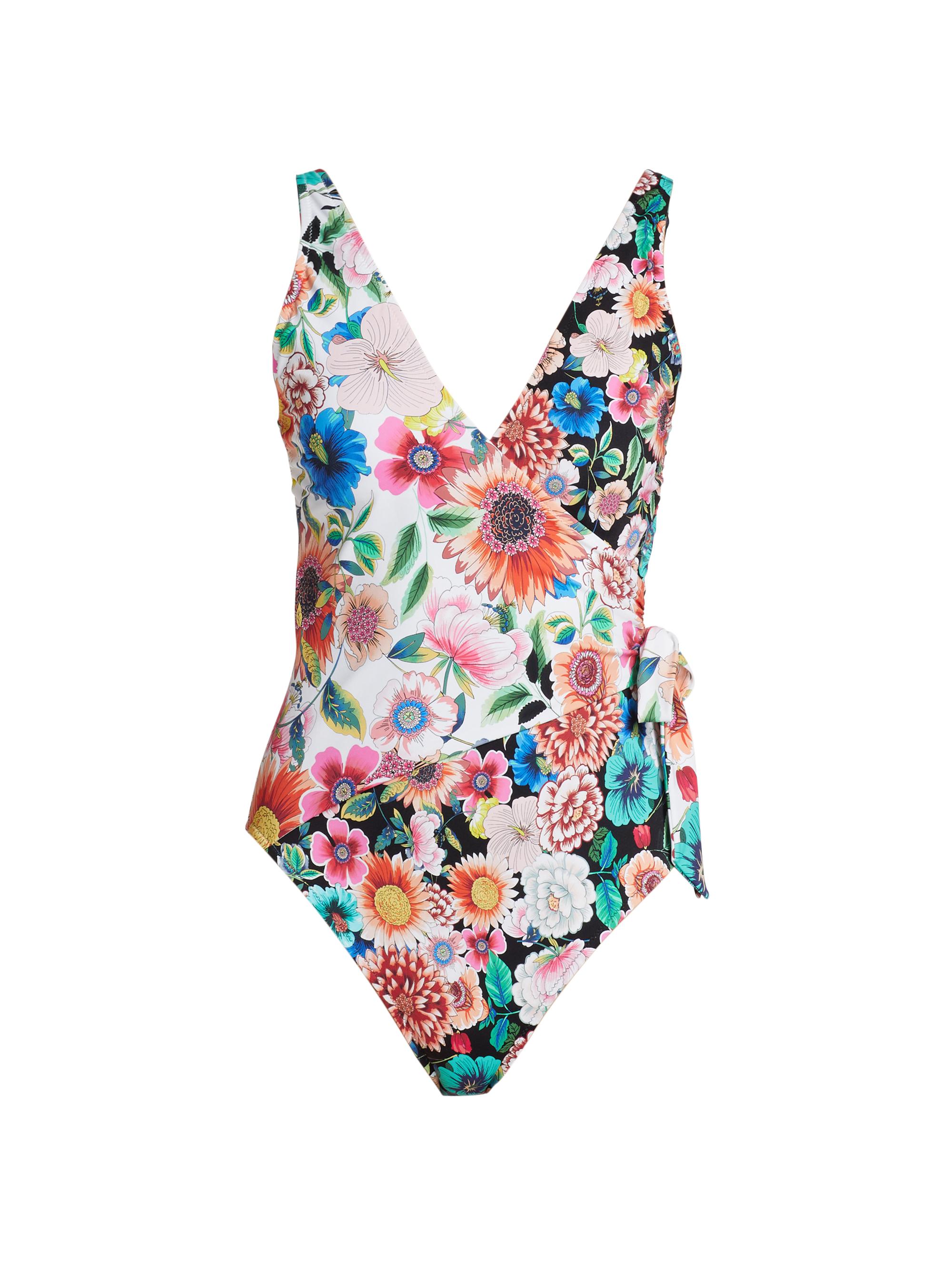 Johnny Was Women's Mirror and Evening Palace Wrap One-Piece Swimsuit