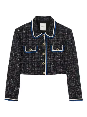 Shop Sandro Short Tweed Jacket | Saks Fifth Avenue