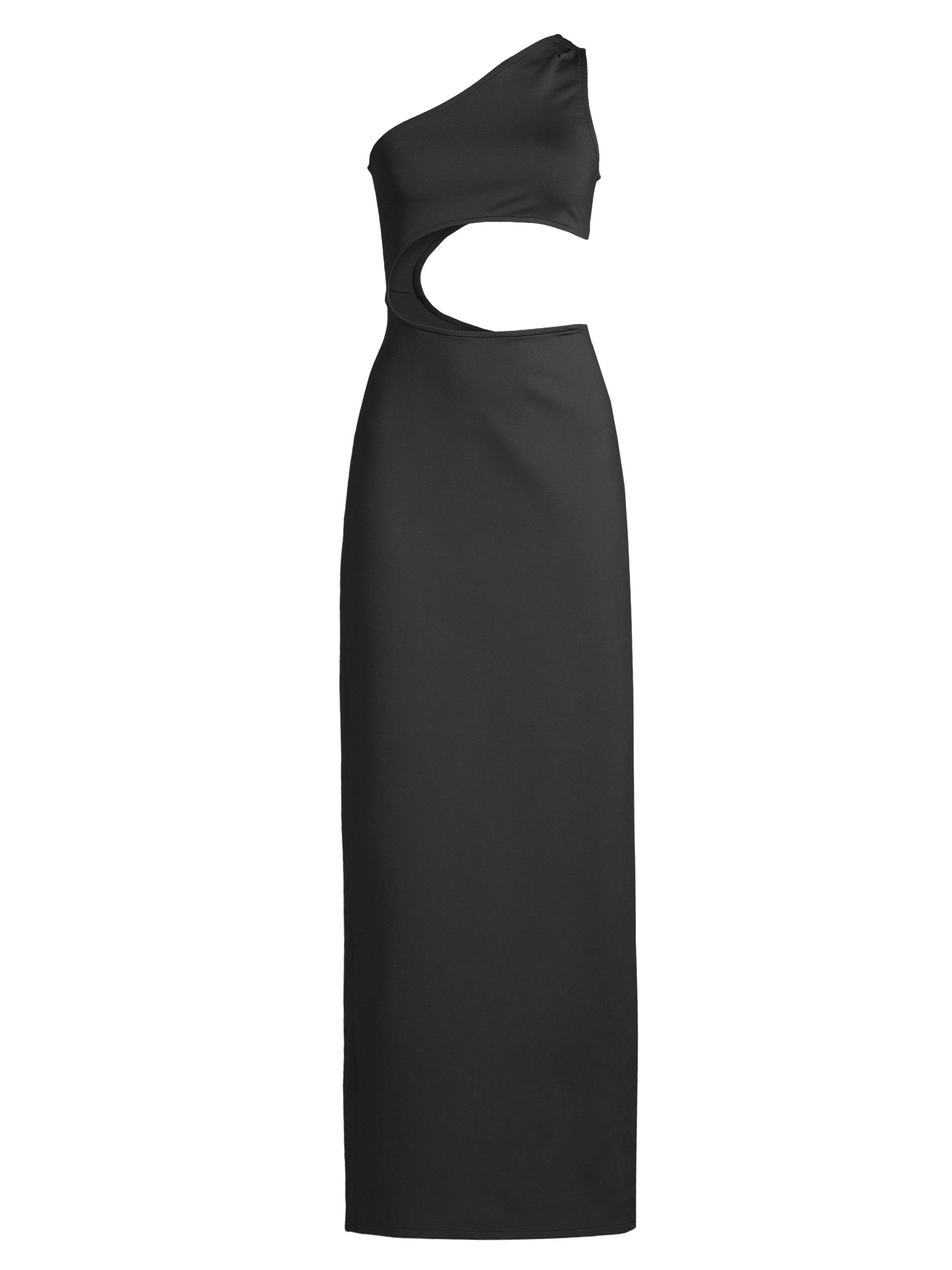 Sara Cristina Women's One-Shoulder Cut-Out Gown - Black
