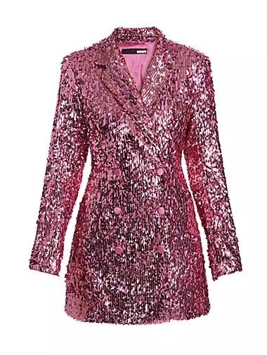 Sequined Double-Breasted Blazer Minidress