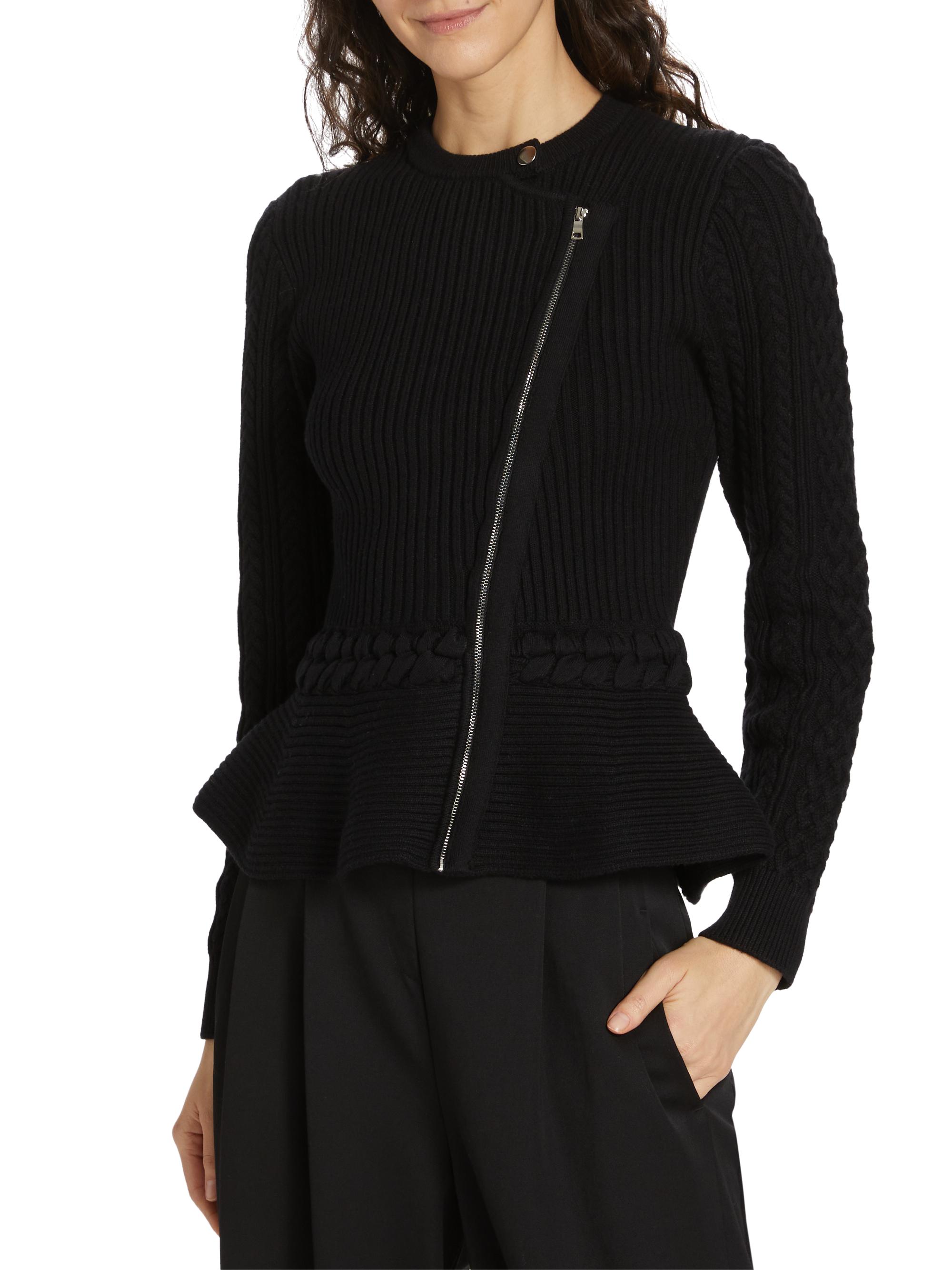 SIMKHAI Andi Knit Peplum Jacket | Saks Fifth Avenue