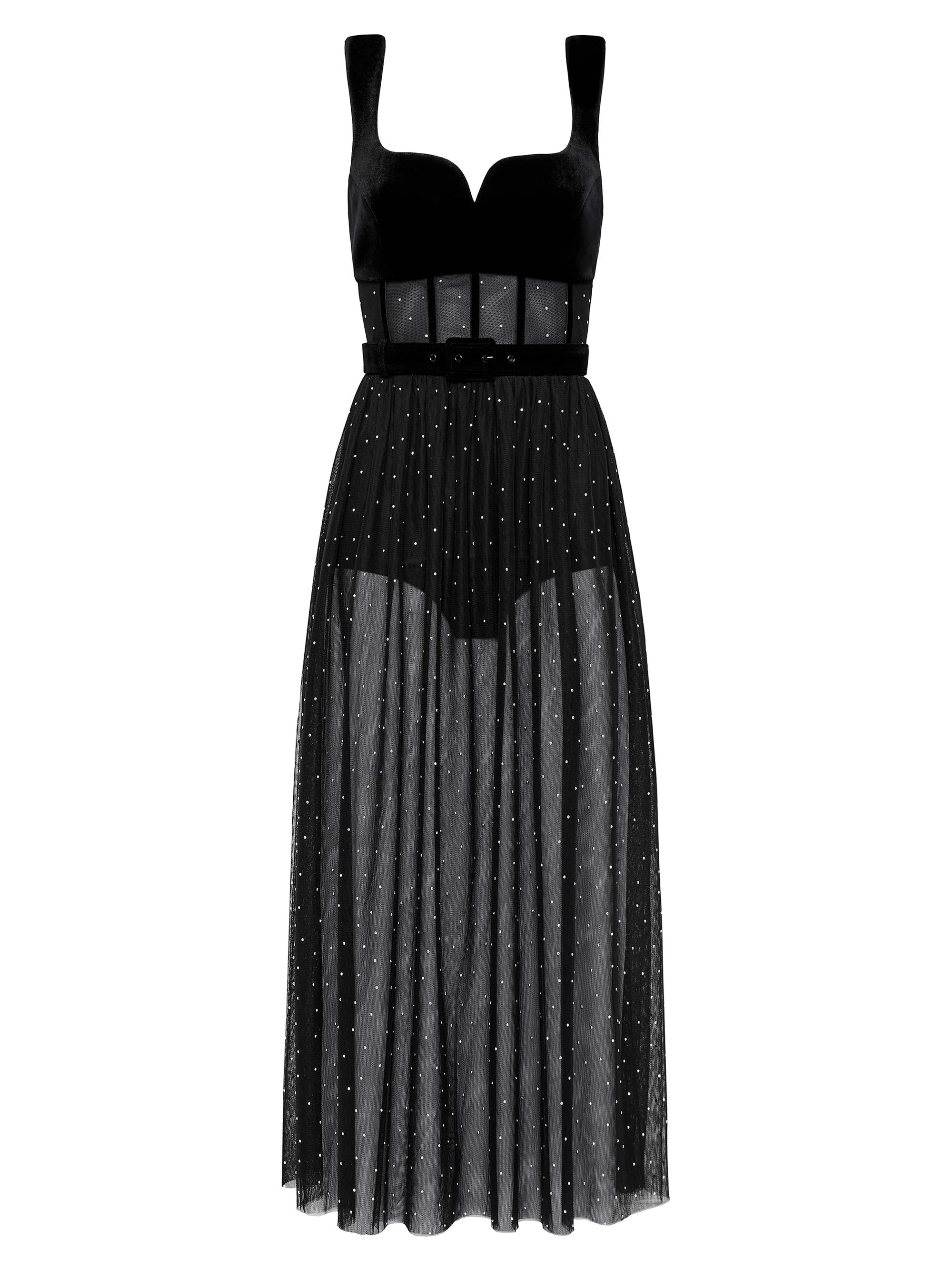 Rebecca Vallance Lilah Crystal-Embellished Midi-Dress | Saks Fifth Avenue