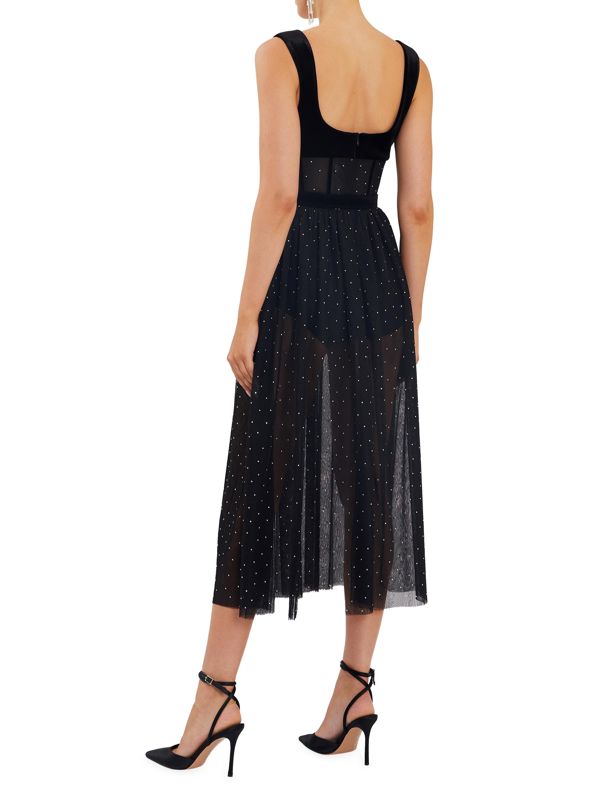 knee length dresses for ladies Lilah Sequin Midi Dress