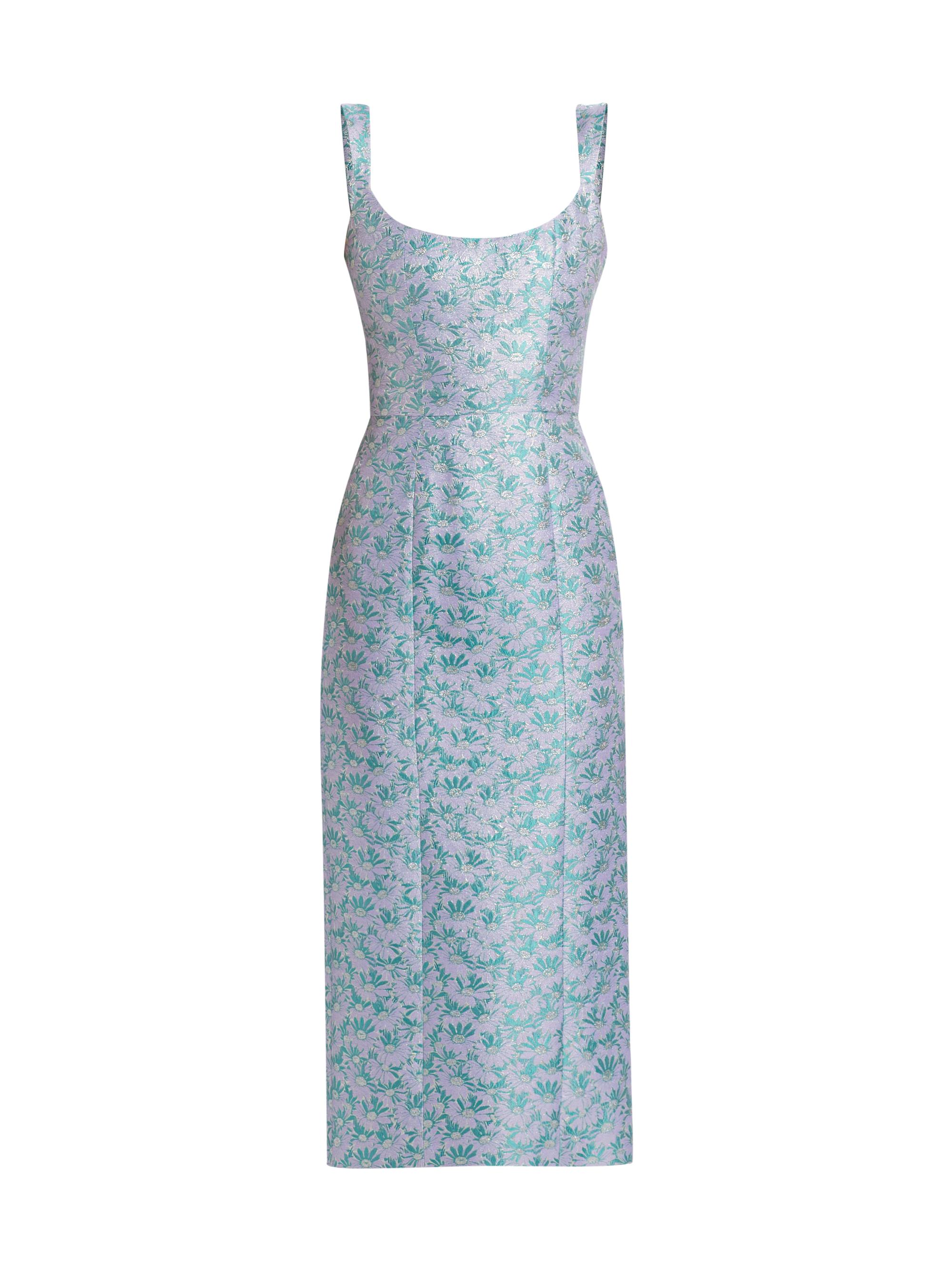 Markarian Women's Numa Daisy Brocade Corset Dress - Teal Purple