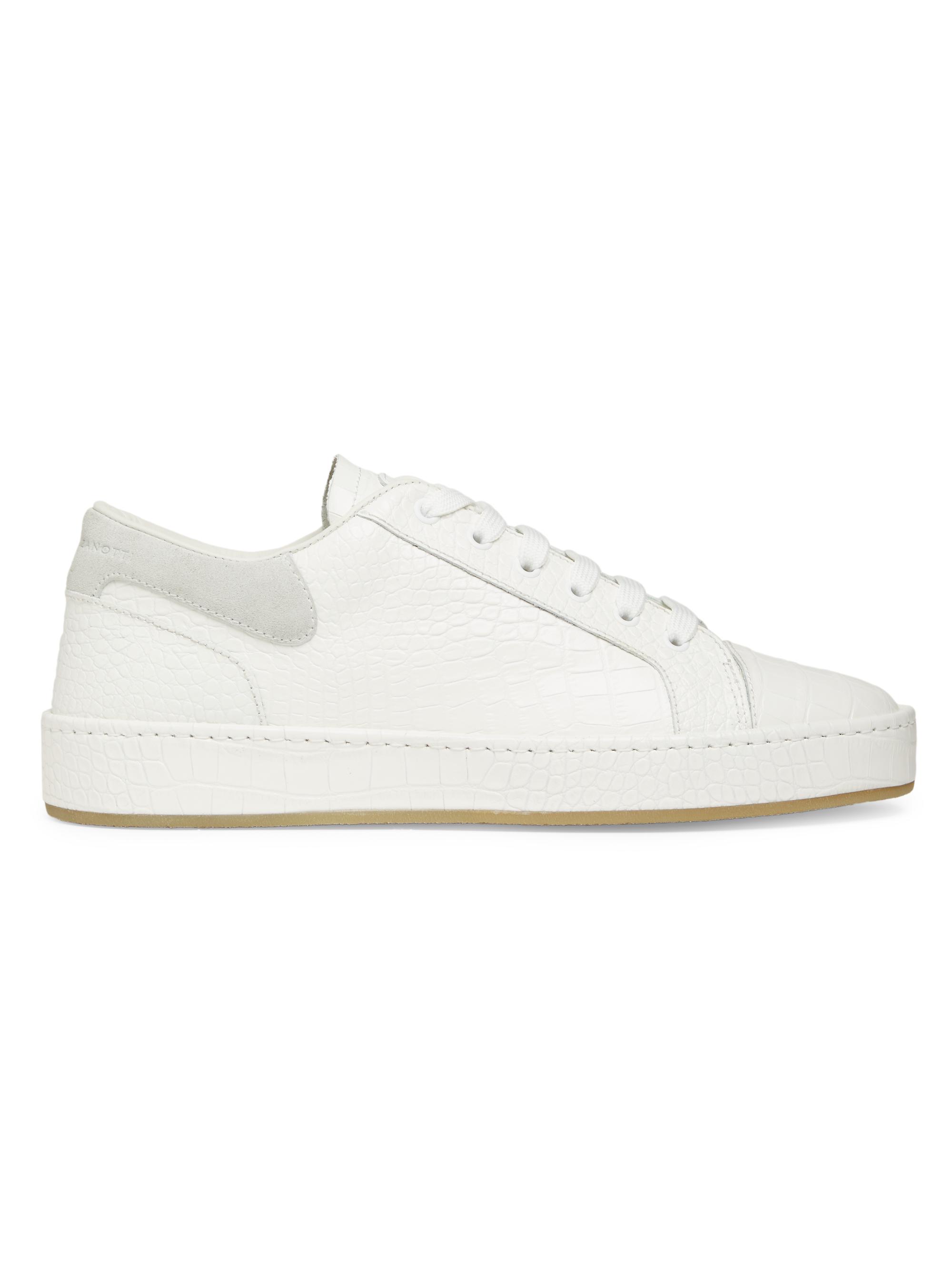 Giuseppe Zanotti Men's Brazilieiro Axia Embossed-Leather Sneakers - Bianco