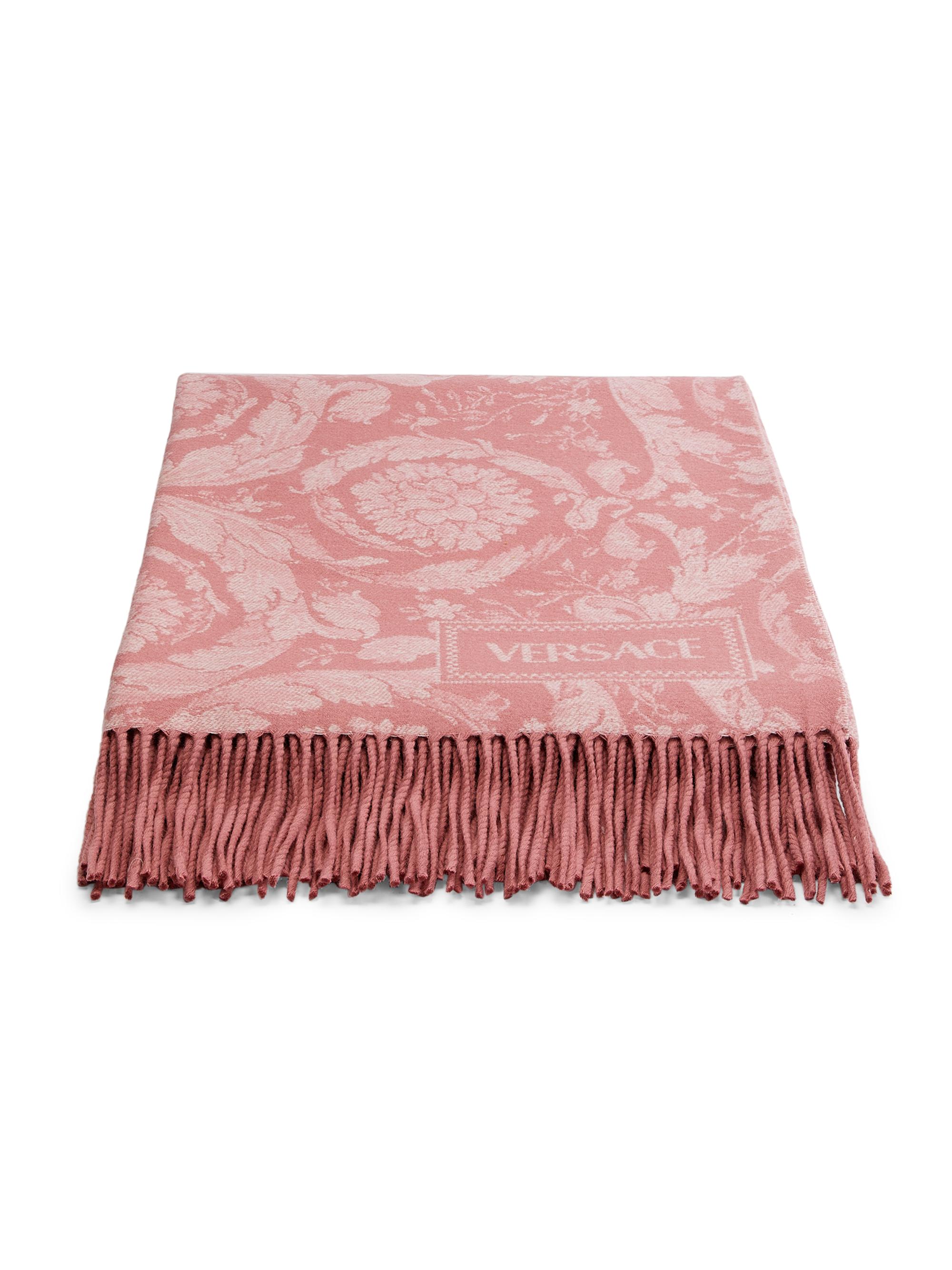 Versace Project Barocco Wool-Blend Blanket - Rose | Thumbnail 2