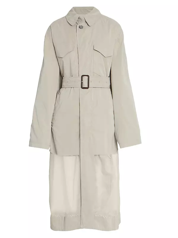 Shop Maison Margiela Belted Layered Trench Coat | Saks Fifth Avenue