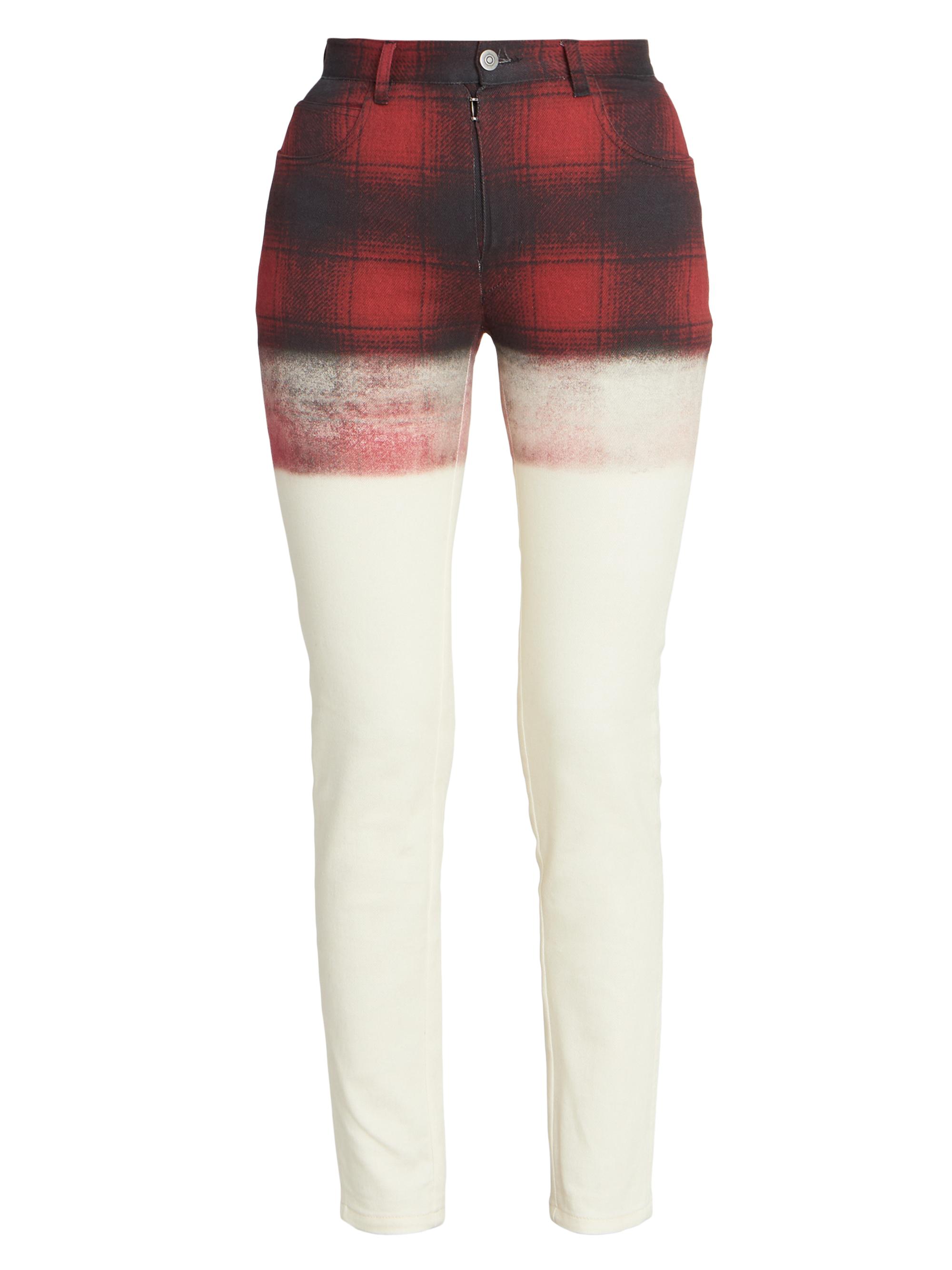 Maison Margiela Plaid Gradient Skinny Jeans Saks Fifth Avenue