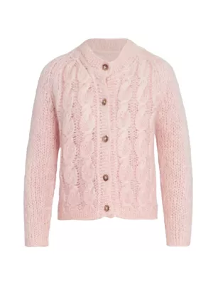 Shop Maison Margiela Cable-Knit Mohair Wool-Blend Cardigan | Saks Fifth  Avenue