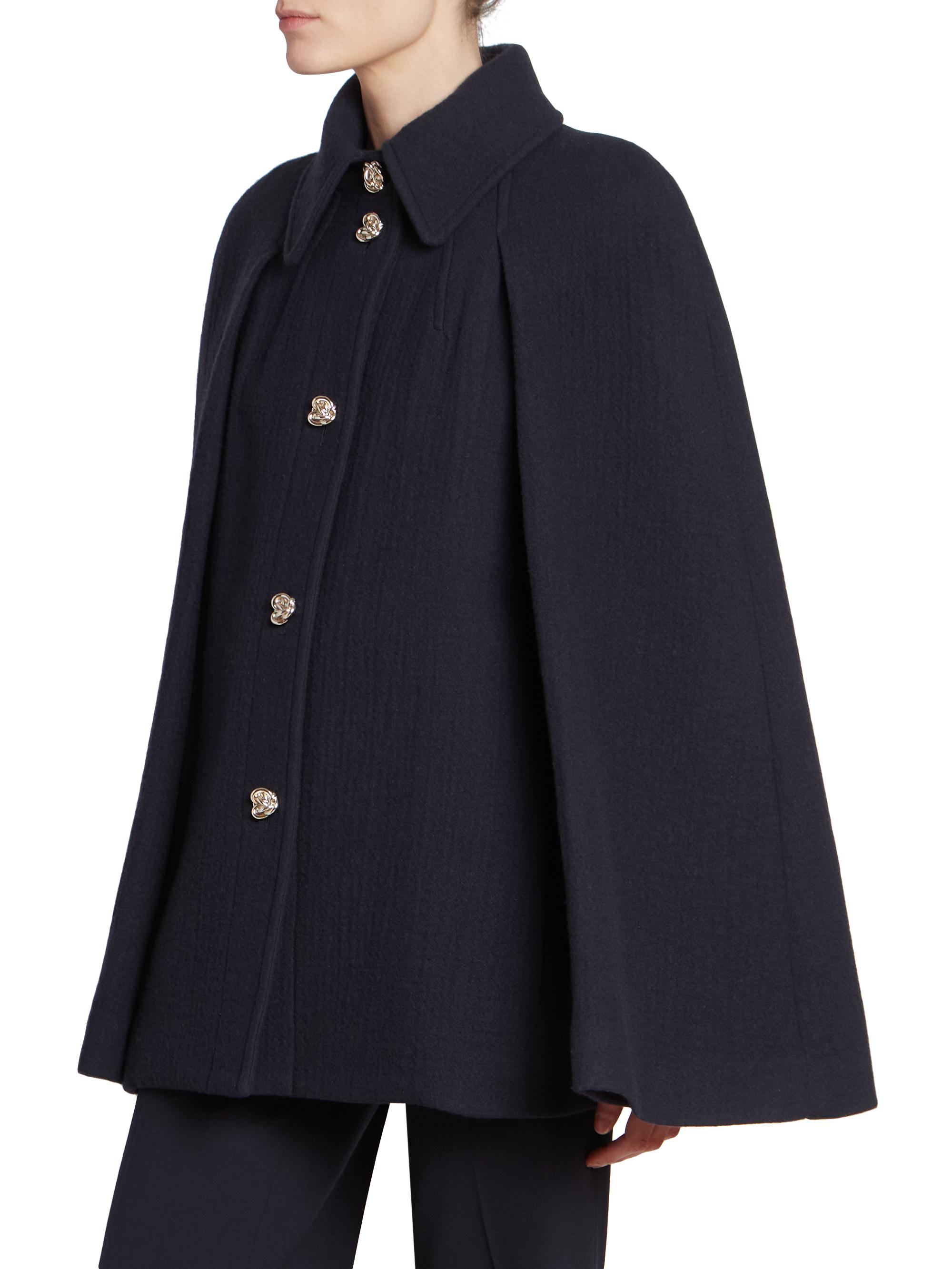 Chloé Wool Short Cape Coat | Saks Fifth Avenue