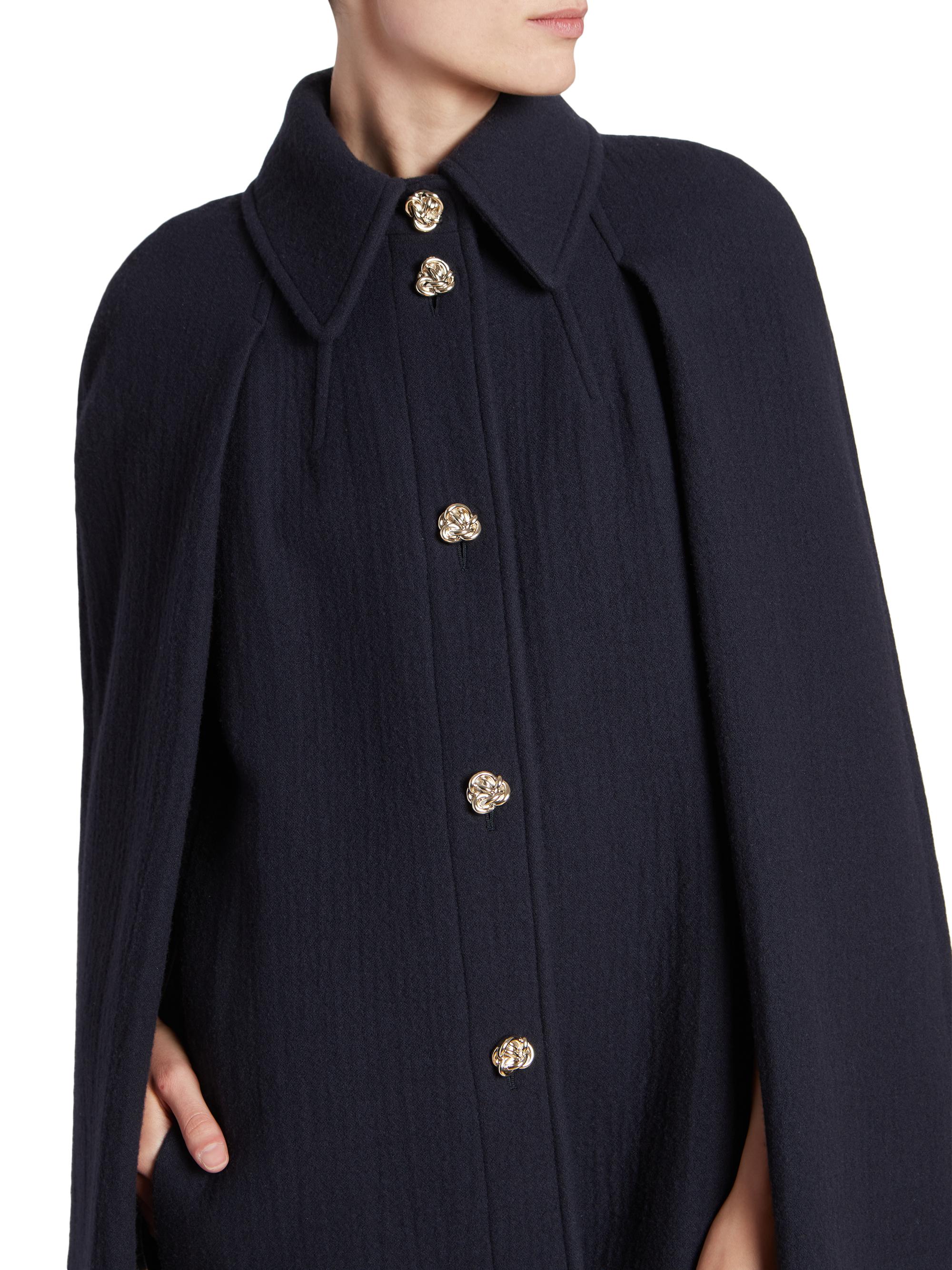 Chloé Wool Short Cape Coat | Saks Fifth Avenue