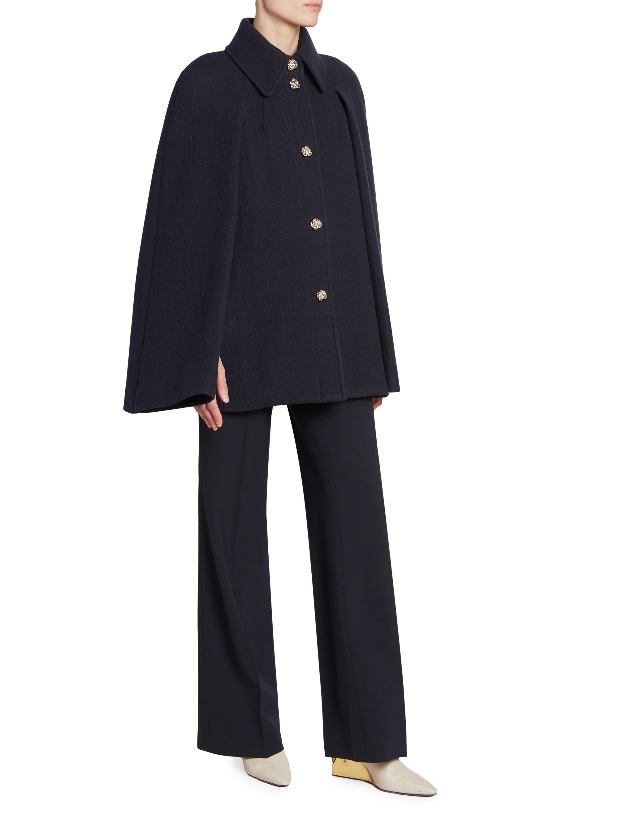 Chloé Wool Short Cape Coat | Saks Fifth Avenue