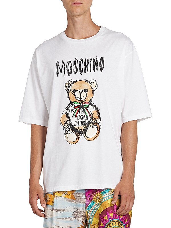 Shop Moschino Teddy Bear Logo T-Shirt | Saks Fifth Avenue Shop Moschino Teddy Bear Logo T-Shirt | Saks Fifth Avenue