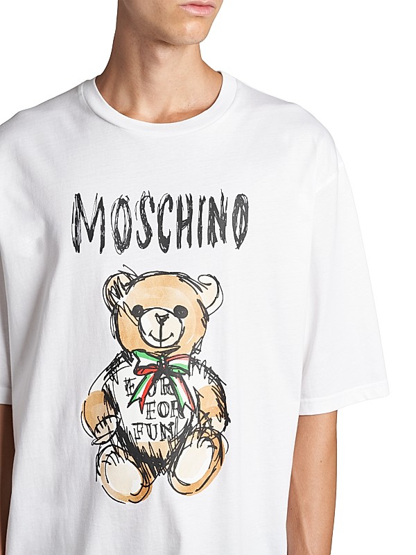 Shop Moschino Teddy Bear Logo T-Shirt | Saks Fifth Avenue Shop Moschino Teddy Bear Logo T-Shirt | Saks Fifth Avenue
