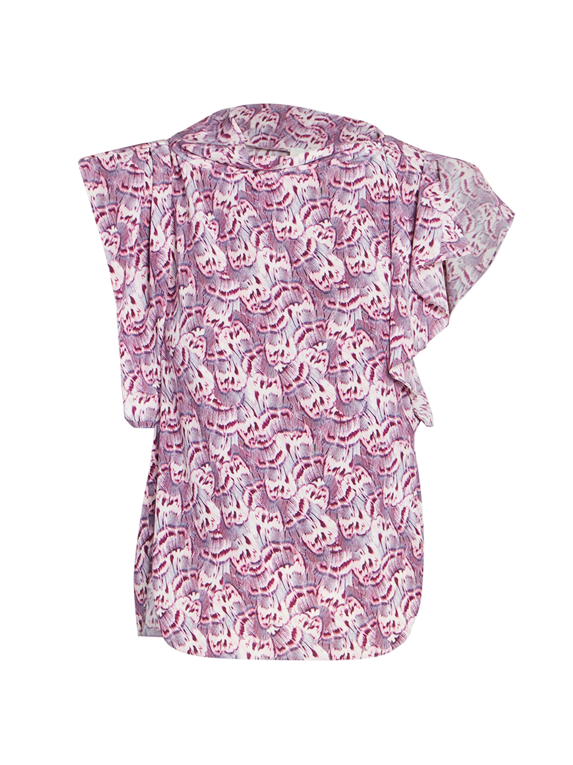 Isabel Marant Women's Valency Floral Asymmetric Blouse - Mauve