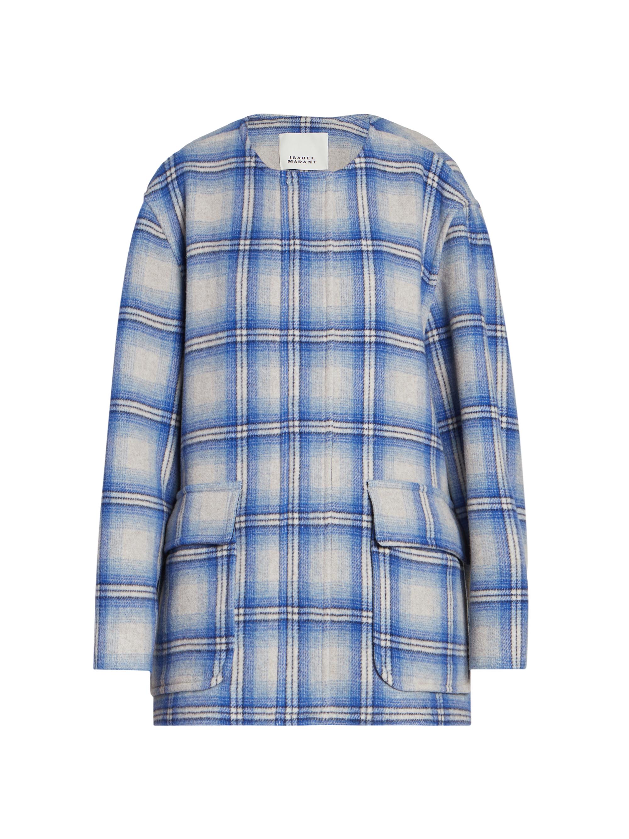 Isabel Marant Efelia Plaid Wool-Blend Coat Saks Fifth Avenue