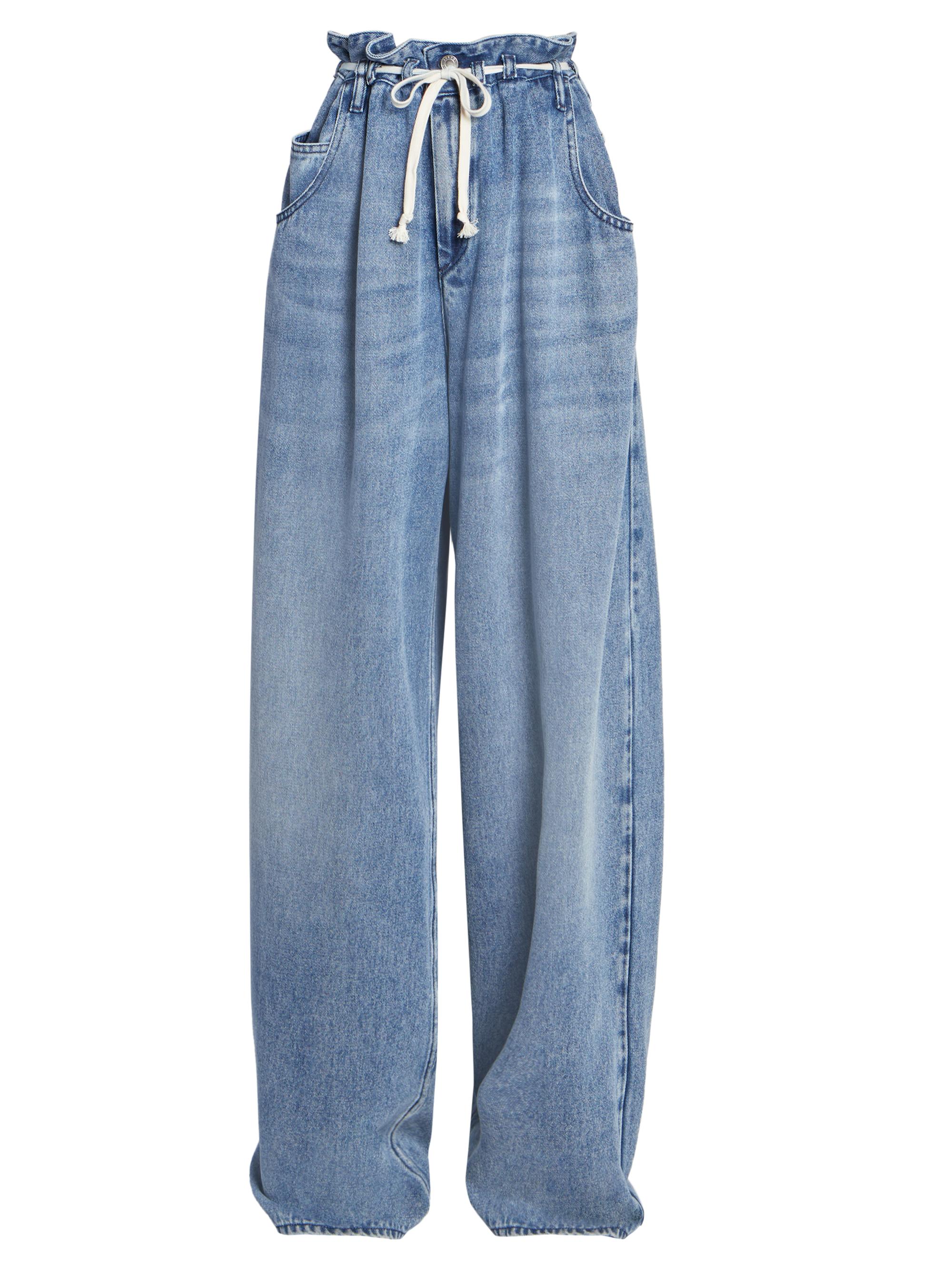 Isabel Marant Jordy Drawstring Wide-Leg Jeans | Saks Fifth