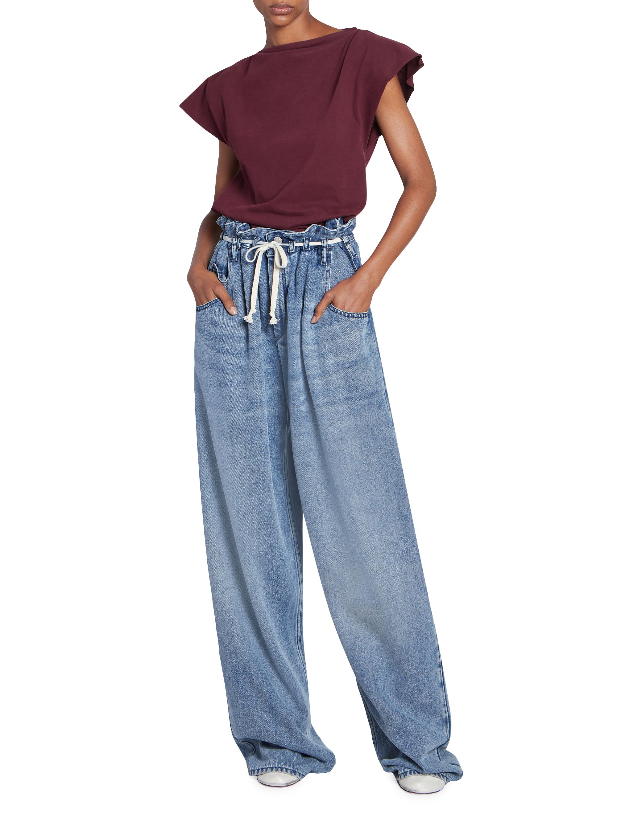 Isabel Marant Jordy Drawstring Wide-Leg Jeans | Saks Fifth Avenue