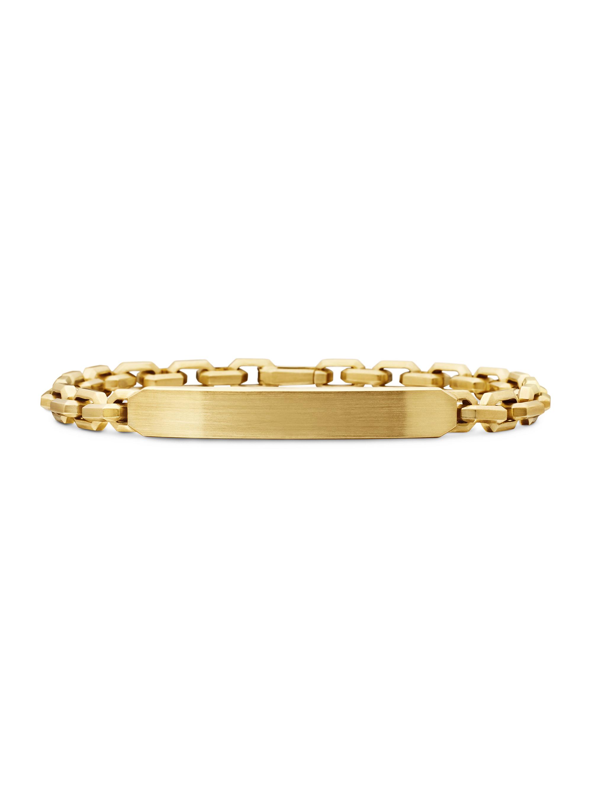 David Yurman Men's Streamline ID Bracelet in 18K Yellow Gold, 6.8MM - Gold
