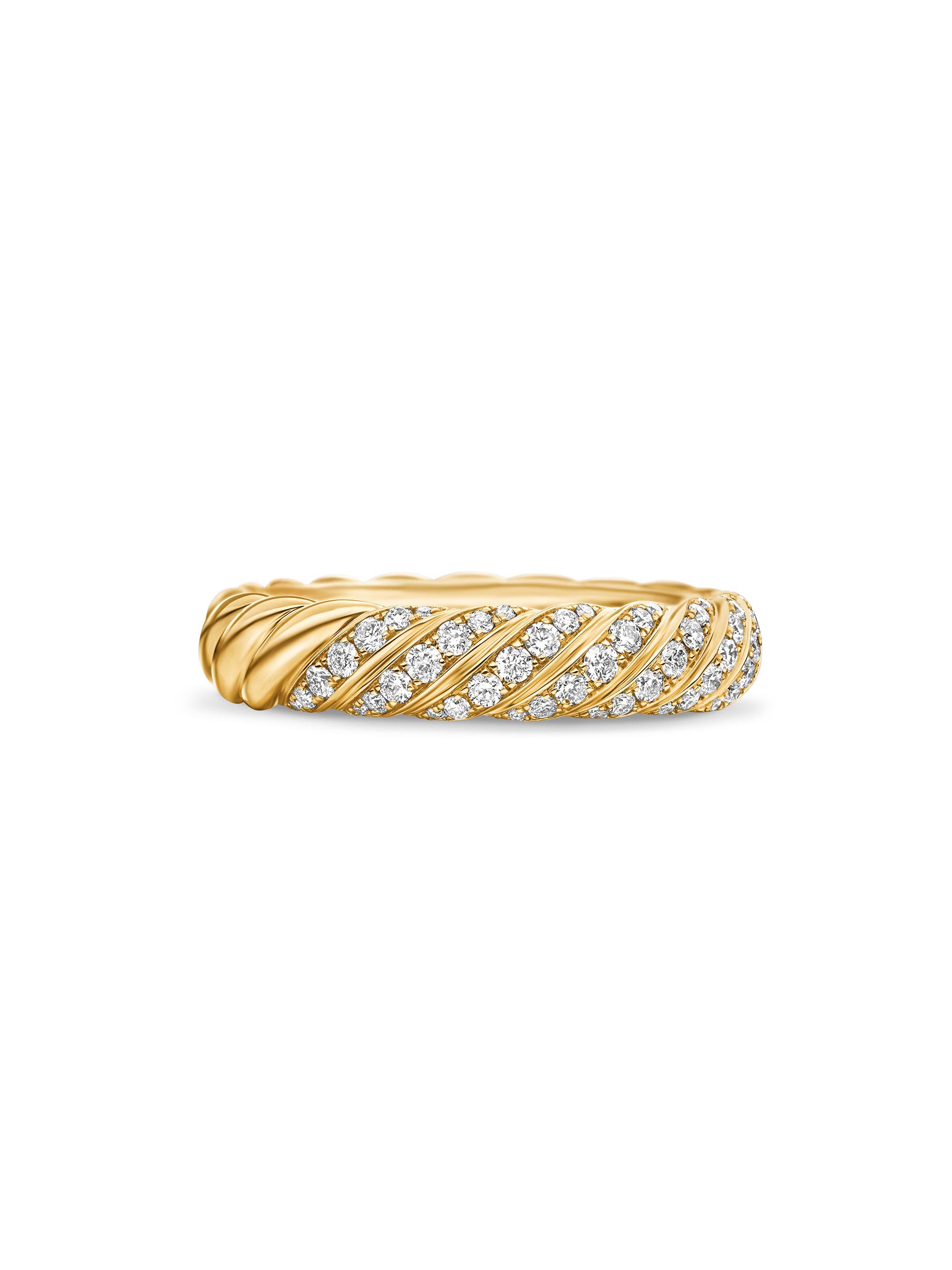 David Yurman Women's Sculpted Cable Band Ring In 18K Yellow Gold - Gold