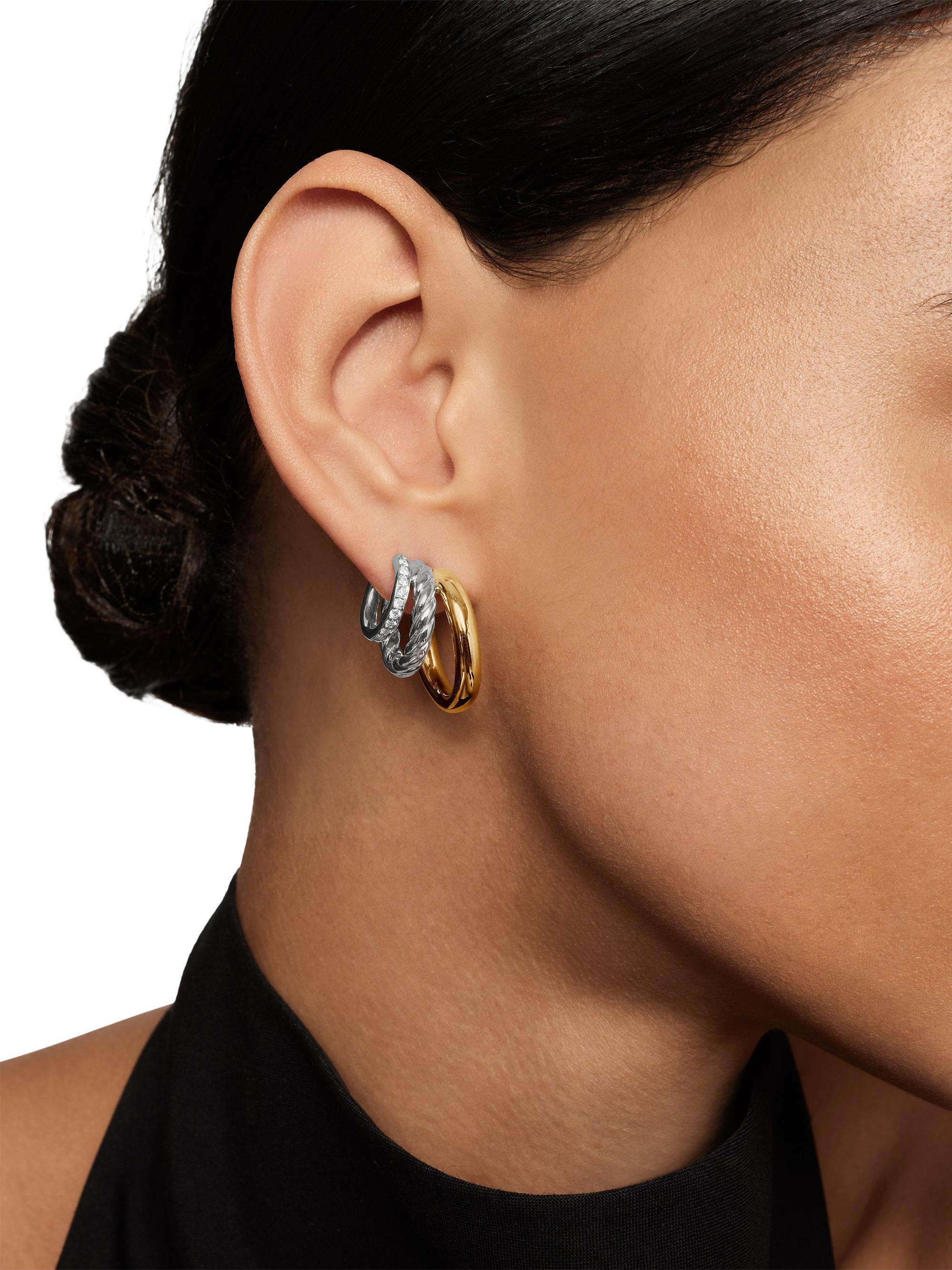 David Yurman DY Mercer Multi Hoop Earrings In Sterling Silver