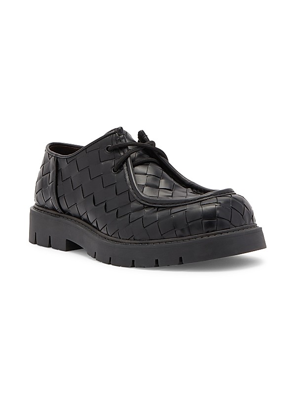 Shop Bottega Veneta Intrecciato Leather Derby Shoes | Saks Shop Bottega Veneta Intrecciato Leather Derby Shoes | Saks