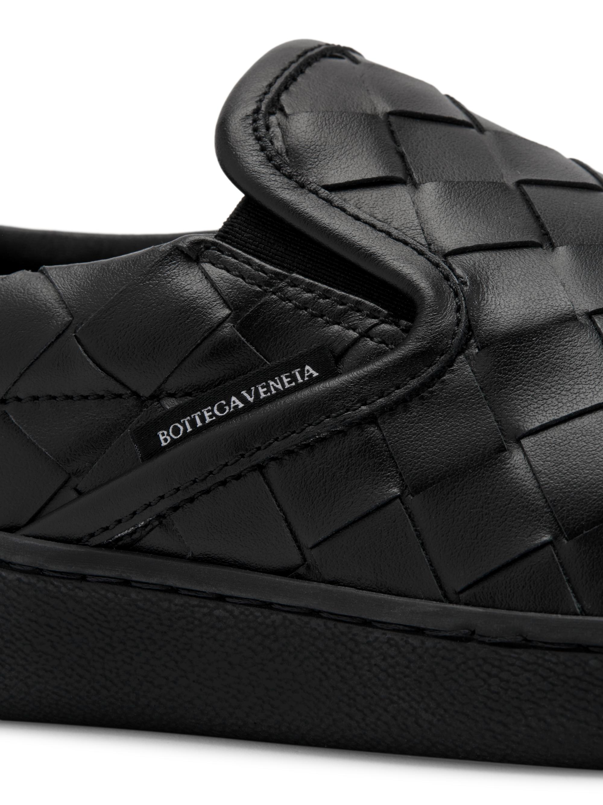 Shop Bottega Veneta Sawyer Intrecciato Leather Slip-On Sneakers 