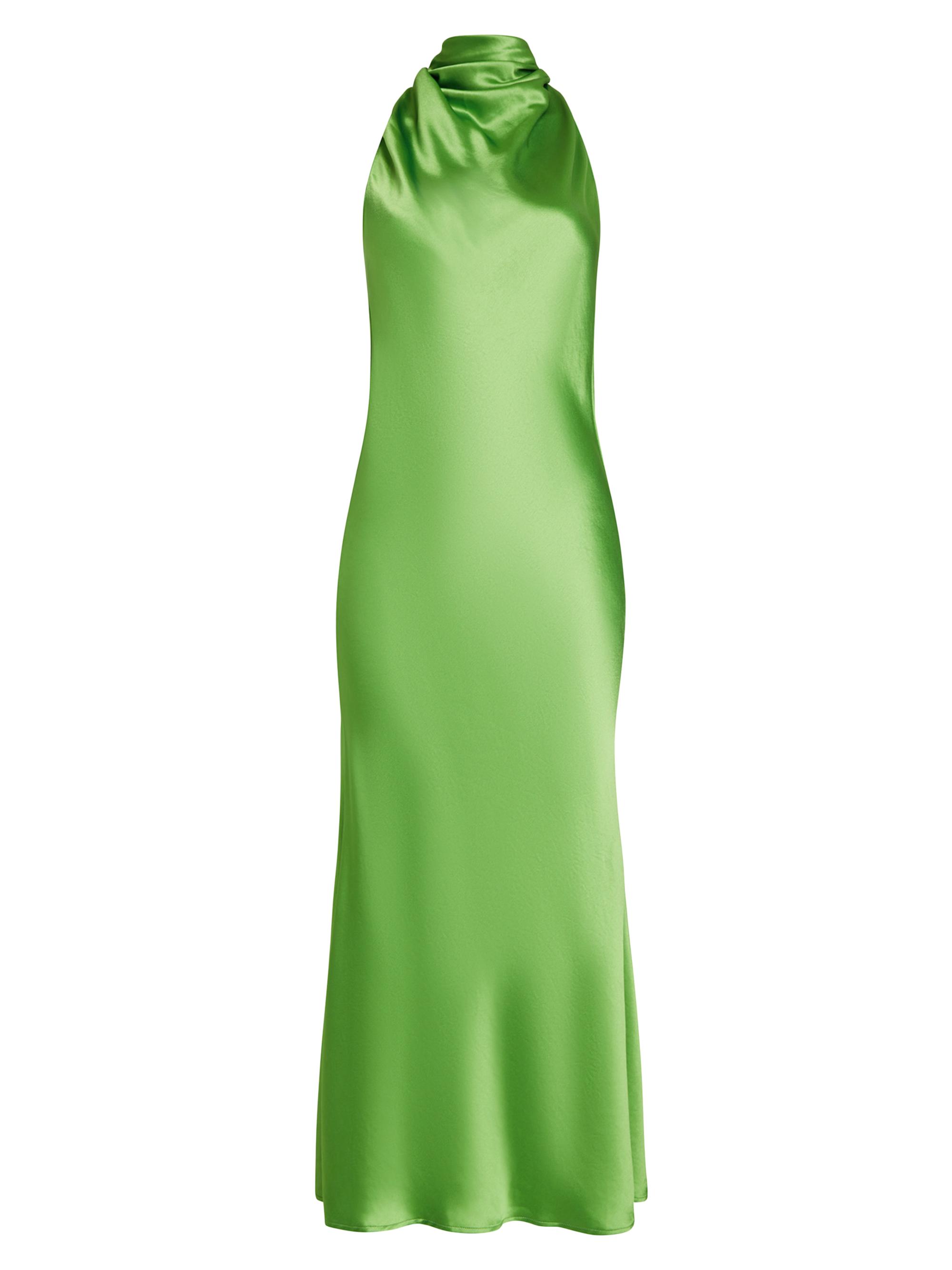 Sau Lee Women's Penella Satin Halter Maxi Dress - Apple Green