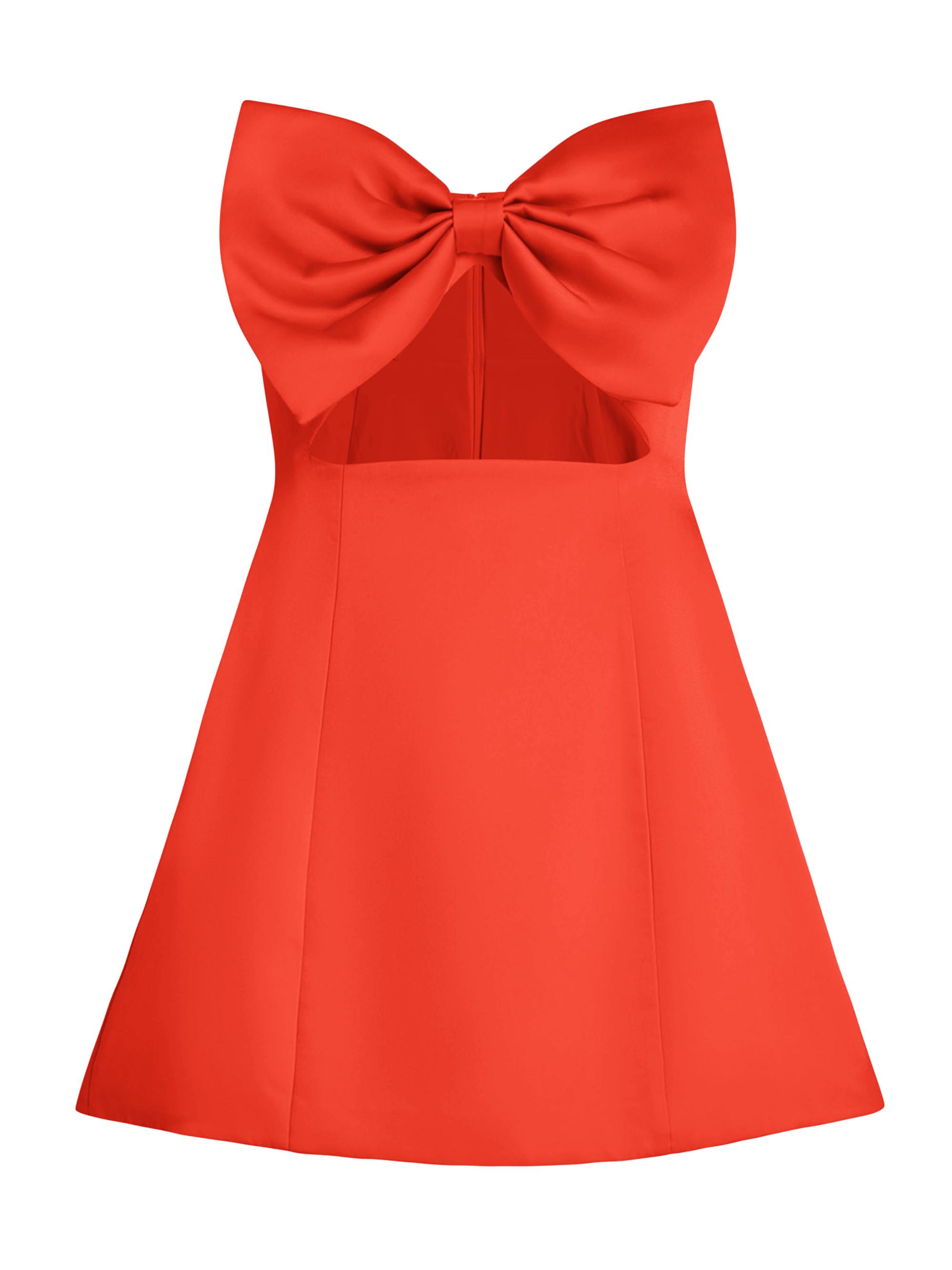 knee length dresses for ladies Big Bow Mesh Bodycon Midi Dress