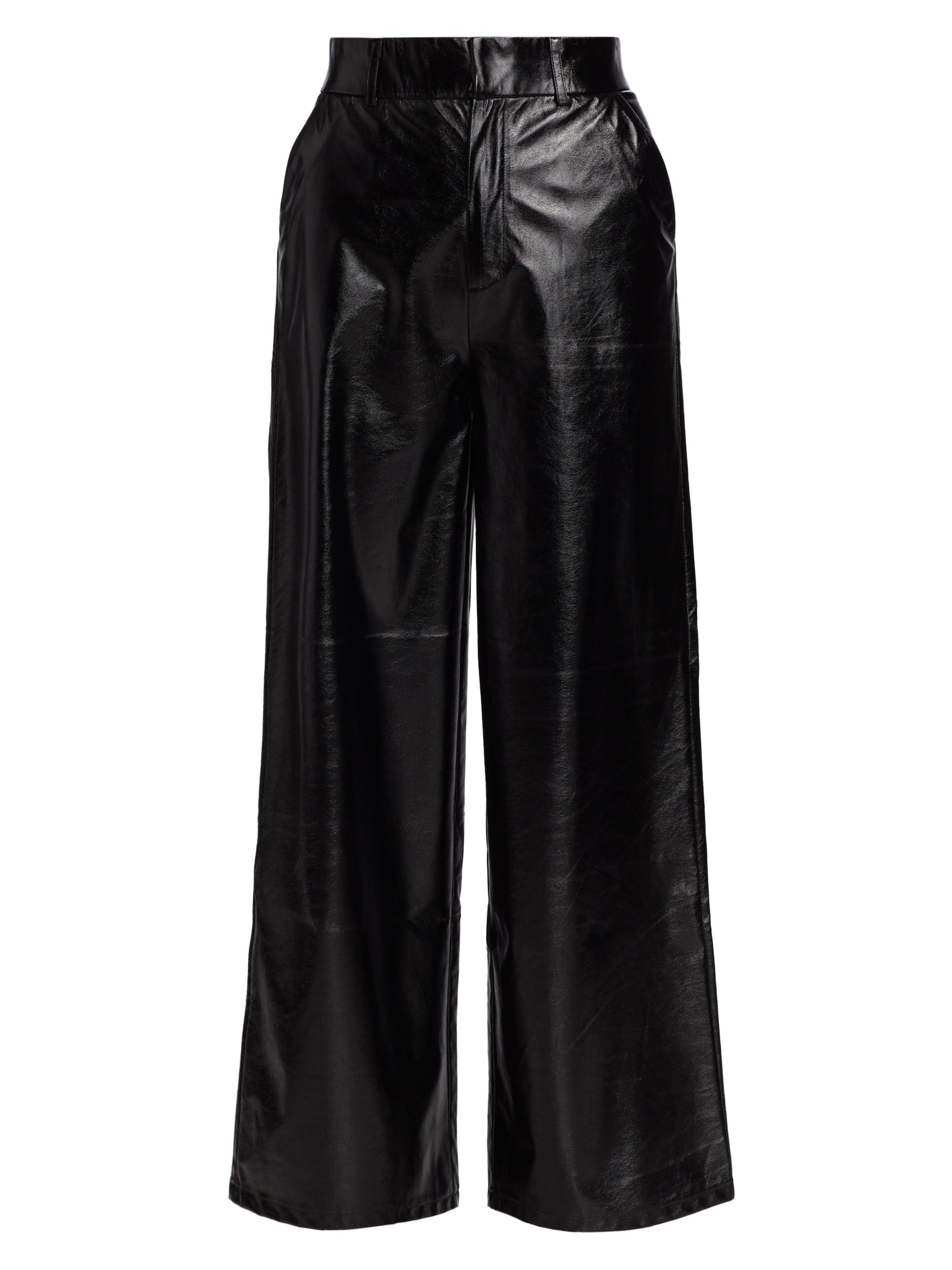 Line & Dot Women's Natalya Faux Leather Straight-Leg Pants - Black