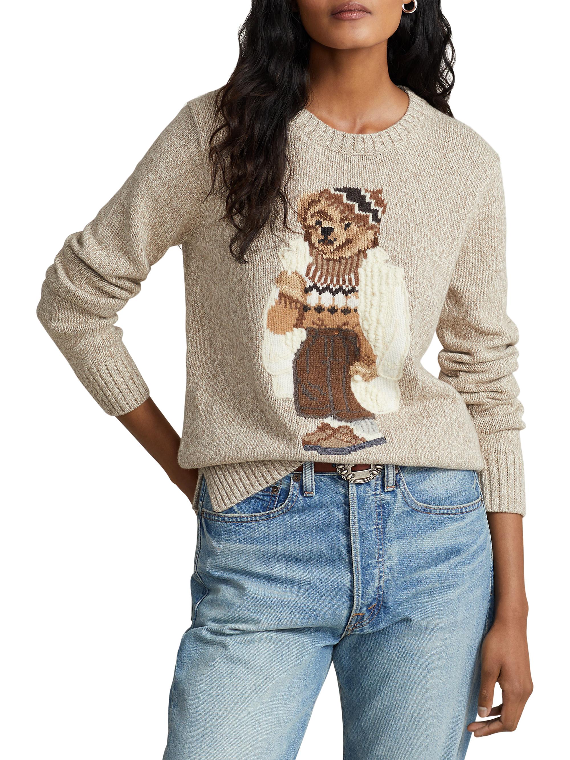 Polo Ralph Lauren Cozy Bear Cotton Sweater Saks Fifth Avenue