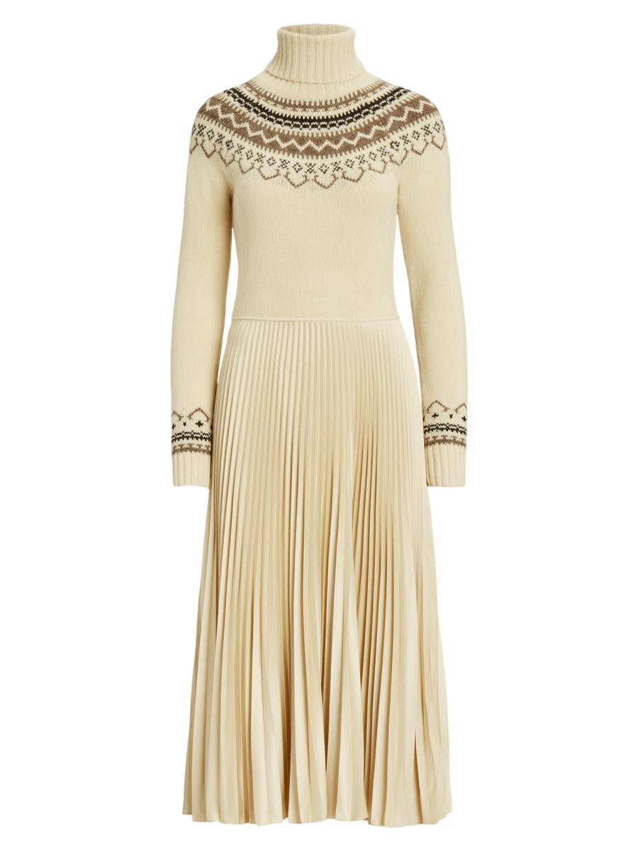 【送料 関税込】POLO RALPH LAUREN Knitted plisse midi dress Polo Ralph Lauren Knitted plissé midi dress Polo Ralph Lauren