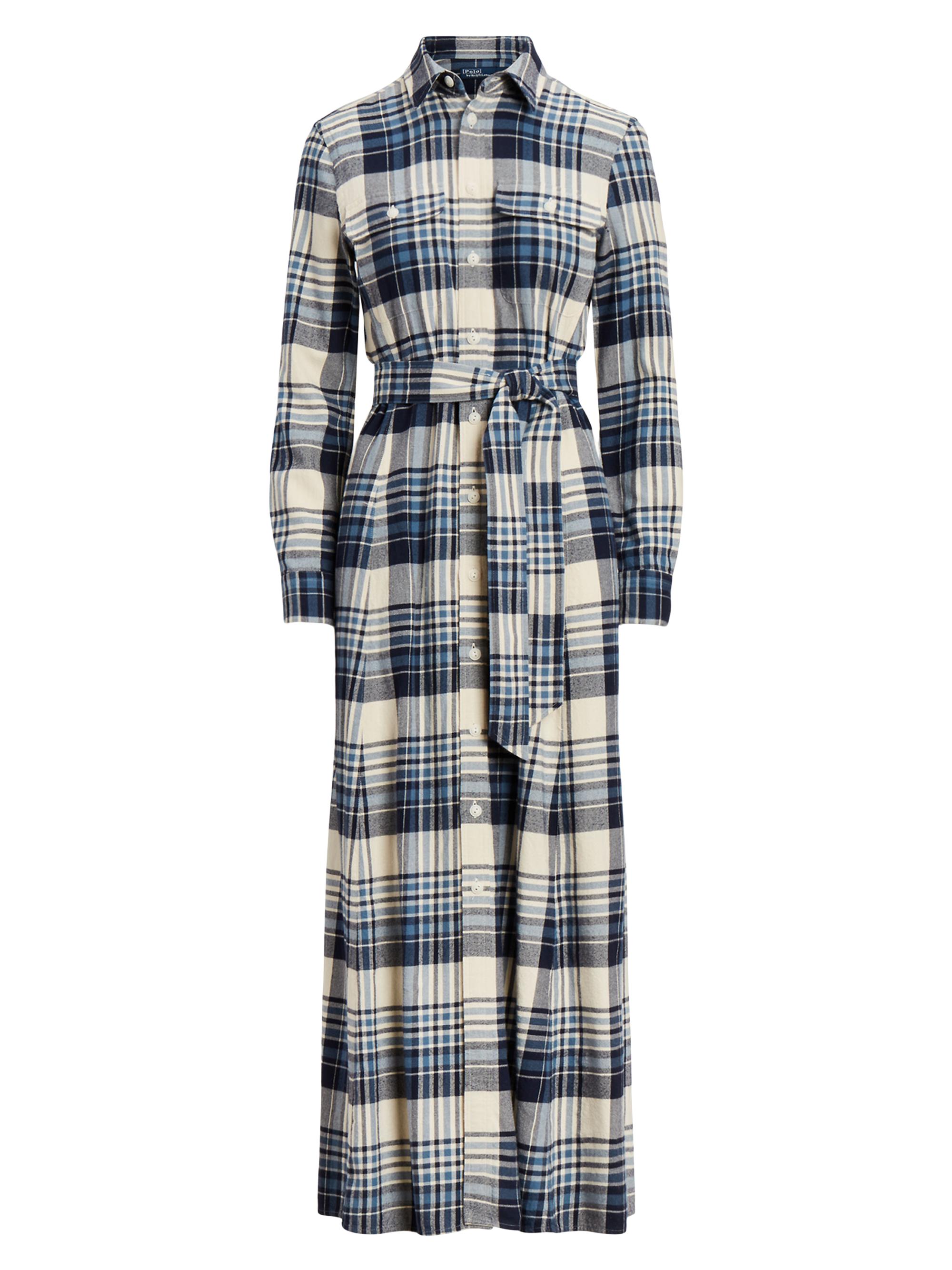 Polo Ralph Lauren Belted Plaid Cotton Maxi Dress | Saks Fifth Avenue