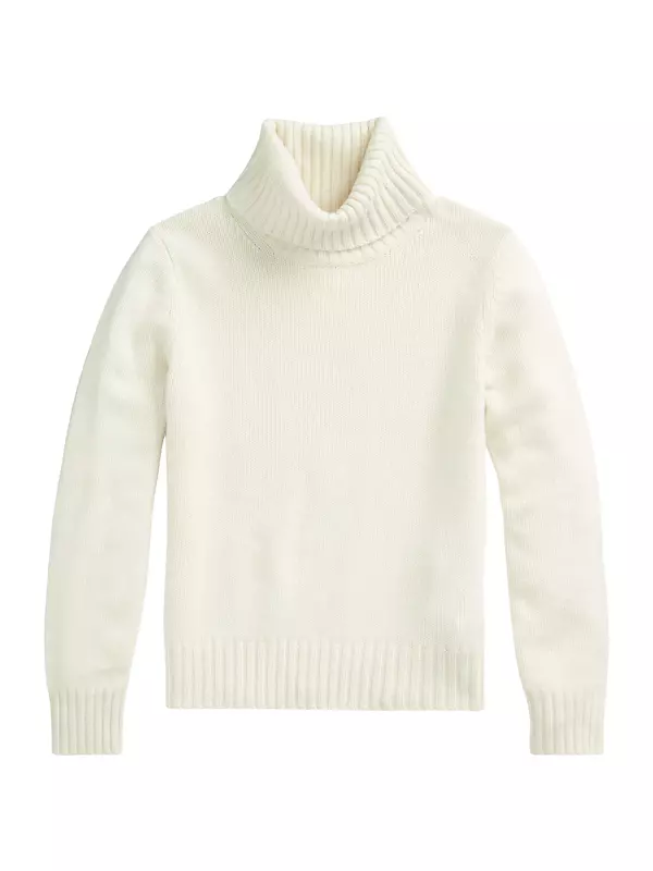 Ralph Lauren Women's Wool Turtleneck Sweater - Size XL in Cream