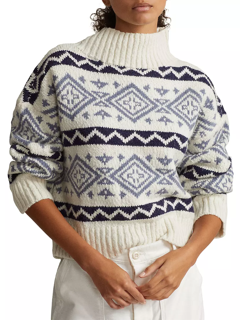 Shop Polo Ralph Lauren Intarsia Wool-Blend Sweater