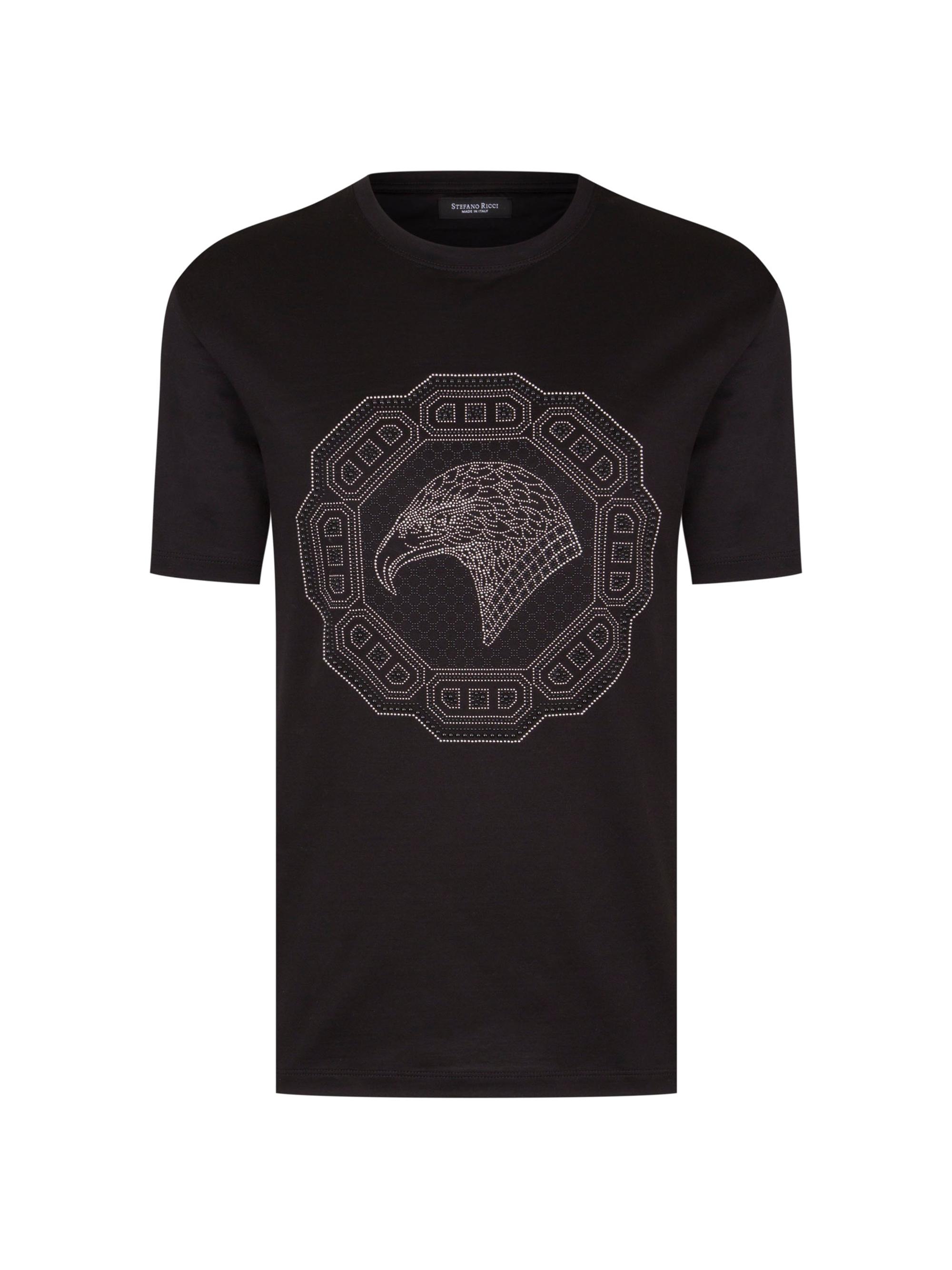 Stefano Ricci Men's Crewneck T-Shirt - Blue