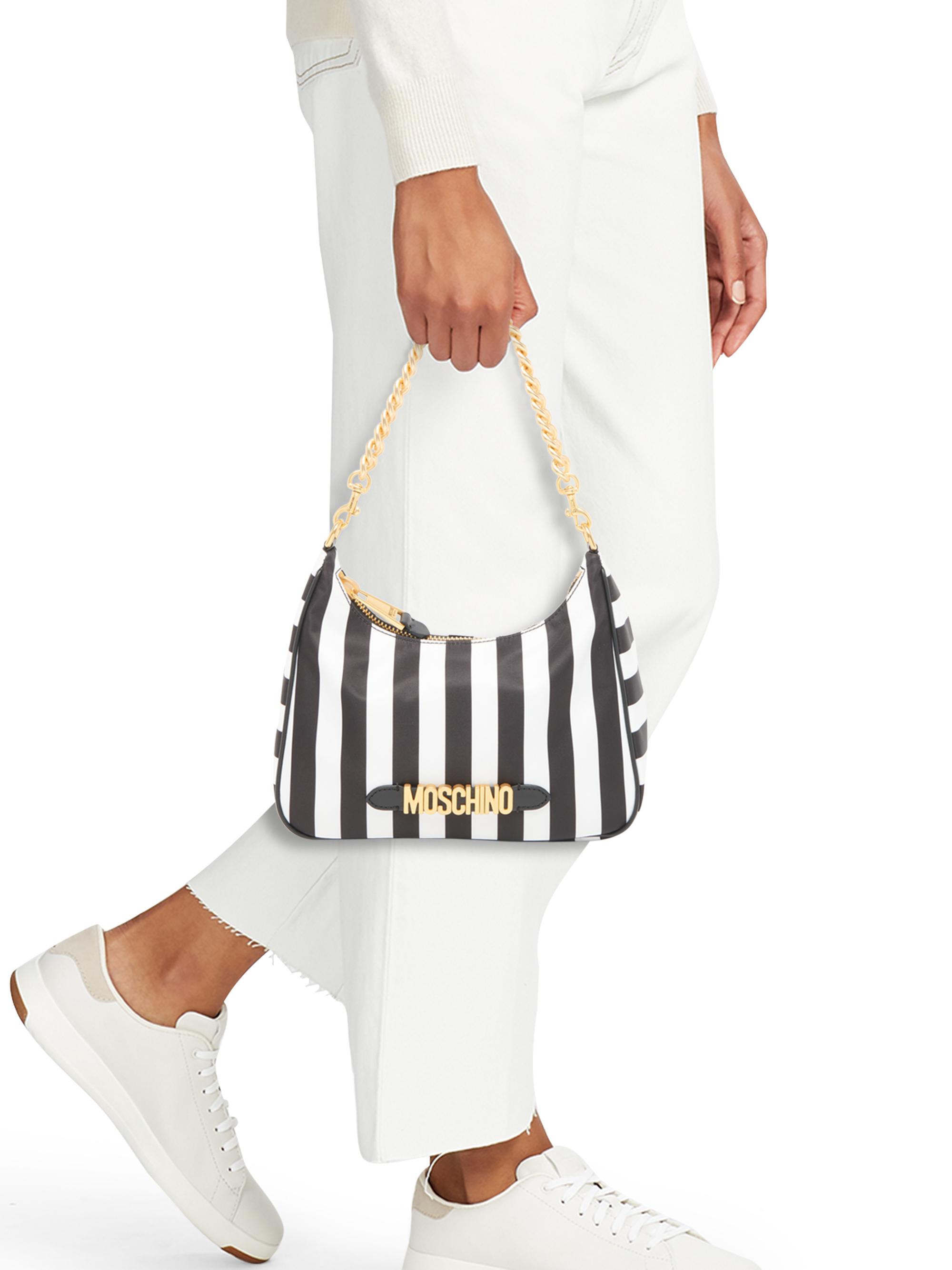 Moschino Striped Nylon Shoulder Bag | Saks Fifth Avenue