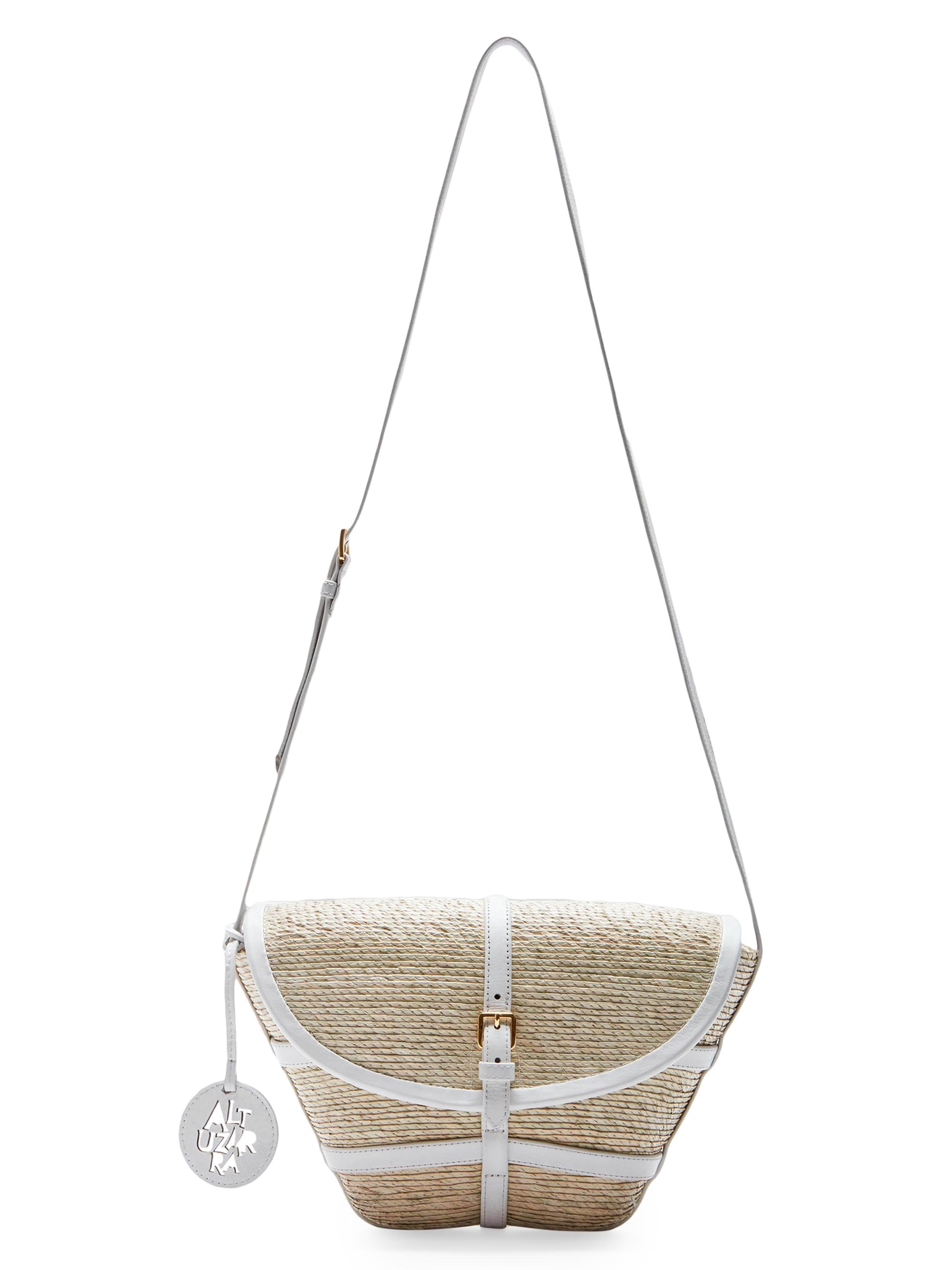 Altuzarra Women's Watermill Straw & Leather Crossbody Bag - Natural Tawny