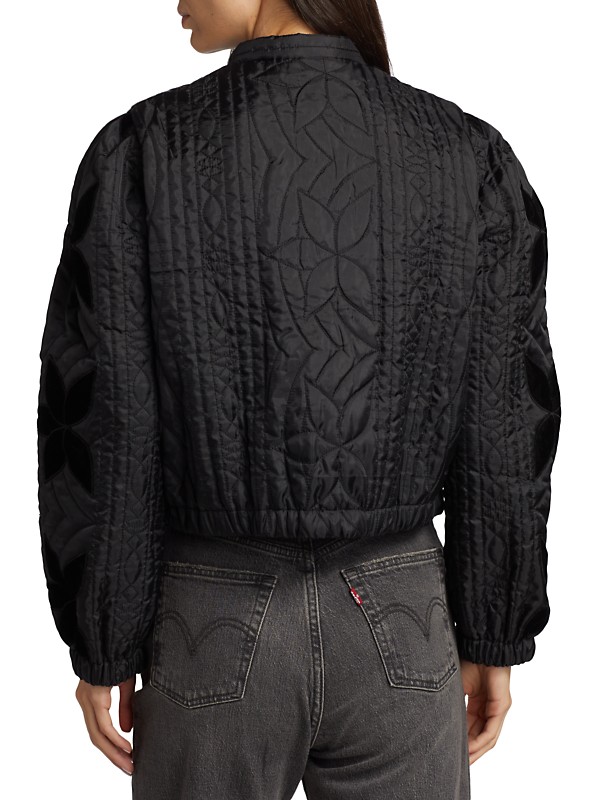 Shop Free People Quinn Floral Embroidered Quilted Jacket Shop Free People Quinn Floral Embroidered Quilted Jacket