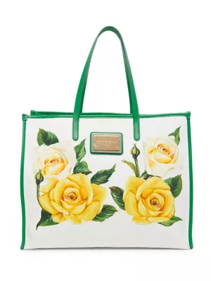 Shop Dolceu0026Gabbana Large Rose Shopper Tote Bag | Saks Fifth Avenue
