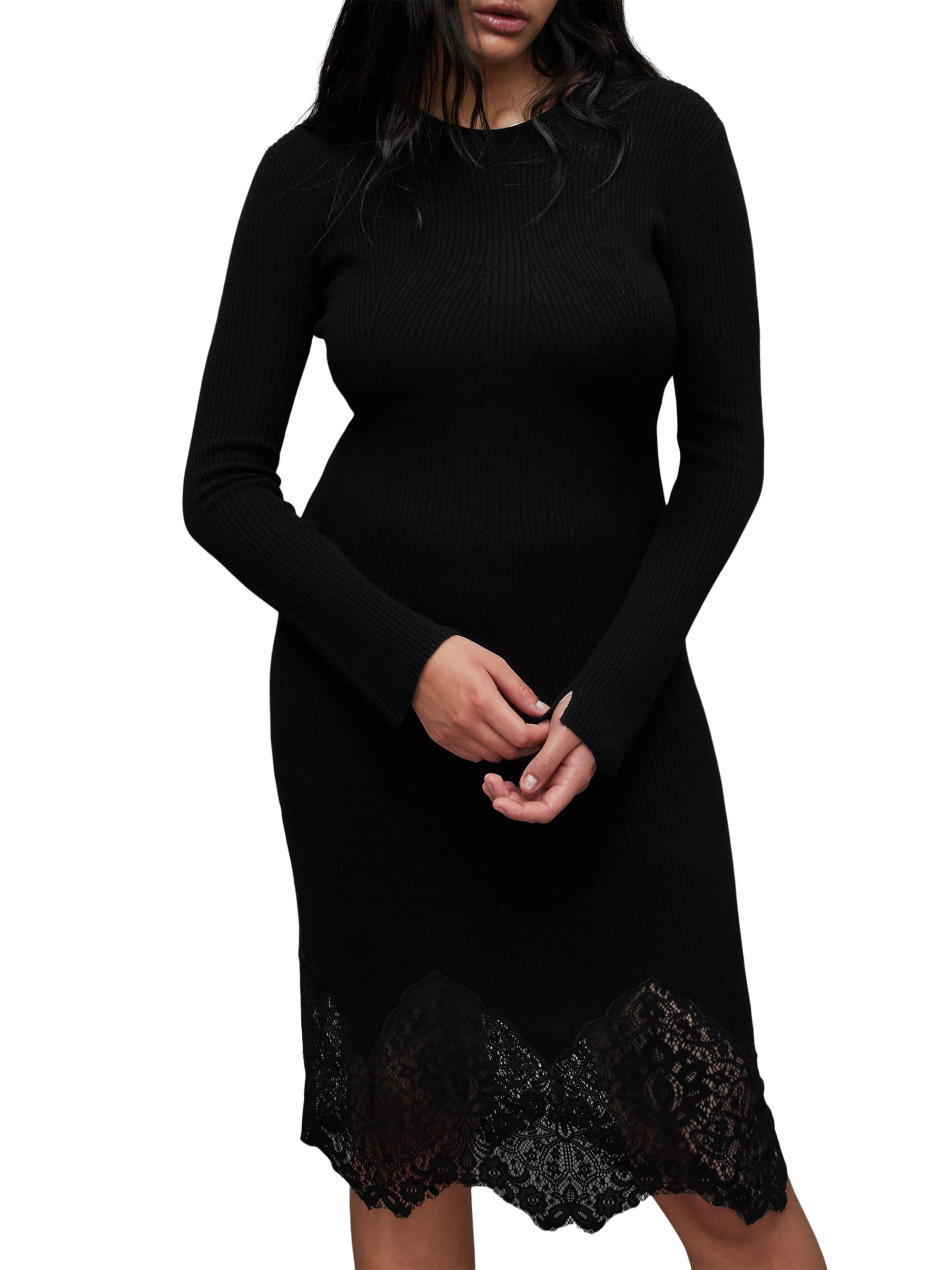 chinese dress ladies Anya Knit Maxi Dress in Black Merino Wool Cashmere – Gabriela Hearst
