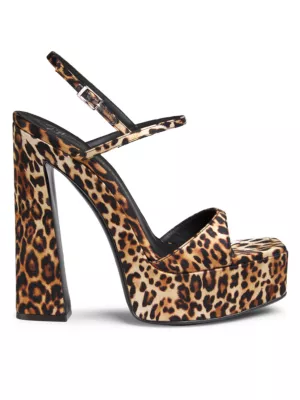 Shop Giuseppe Zanotti Destino 140MM Leopard Satin Platform Sandals | Saks  Fifth Avenue