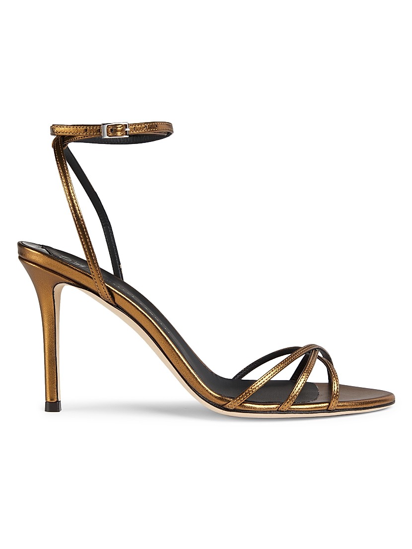 Shop Giuseppe Zanotti 90MM Metallic Leather Sandals | Saks Shop Giuseppe Zanotti 90MM Metallic Leather Sandals | Saks