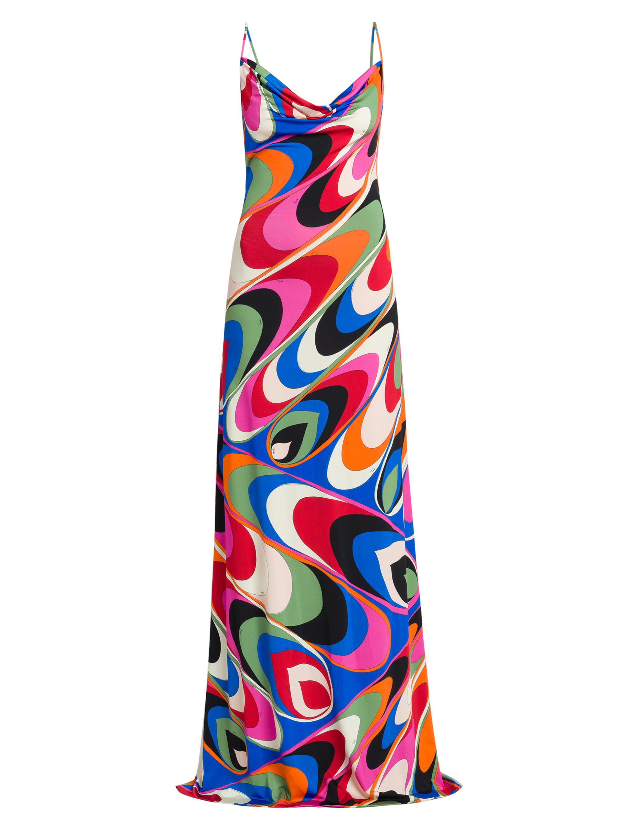 PUCCI　ワンピース Pucci Swirling Satin Maxi Dress | Saks Fifth Avenue