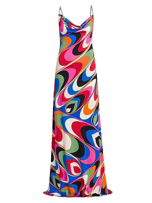pucci dress sale Marmo crystal-embellished printed satin-jersey halterneck maxi - pink enhancing the overall design with a balanced yet bold gesture Pucci Swirling Satin Maxi Dress