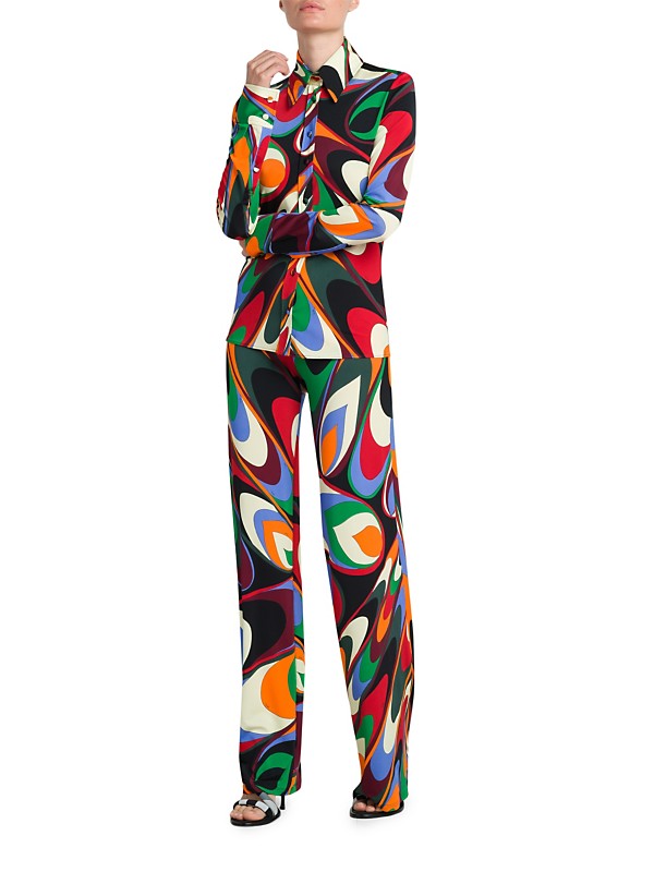 Shop Pucci Printed Wide-Leg Jersey Pants | Saks Fifth Avenue Shop Pucci Printed Wide-Leg Jersey Pants | Saks Fifth Avenue