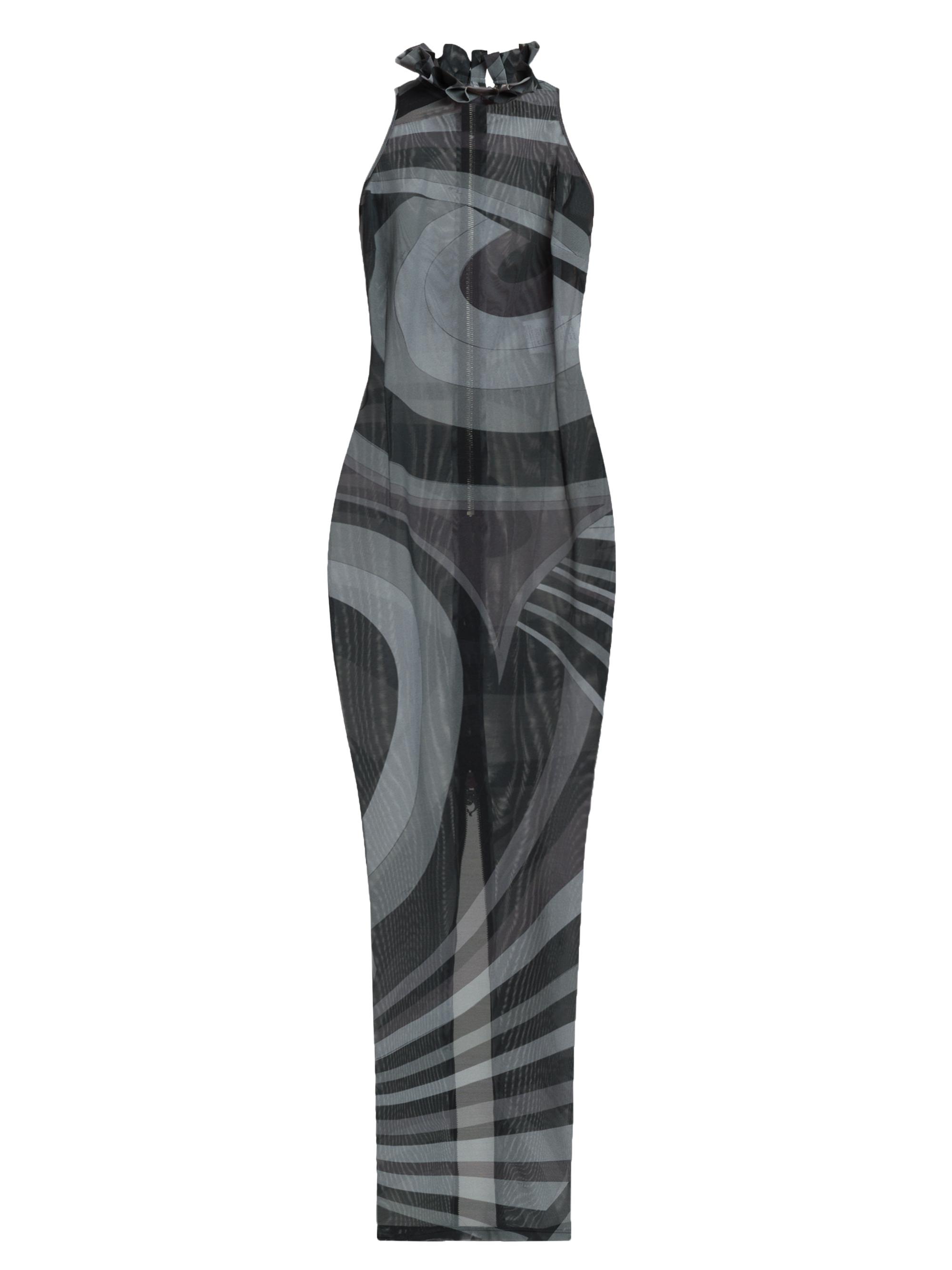 Pucci Women's Sleeveless Printed Mesh Gown - Grigio Nero