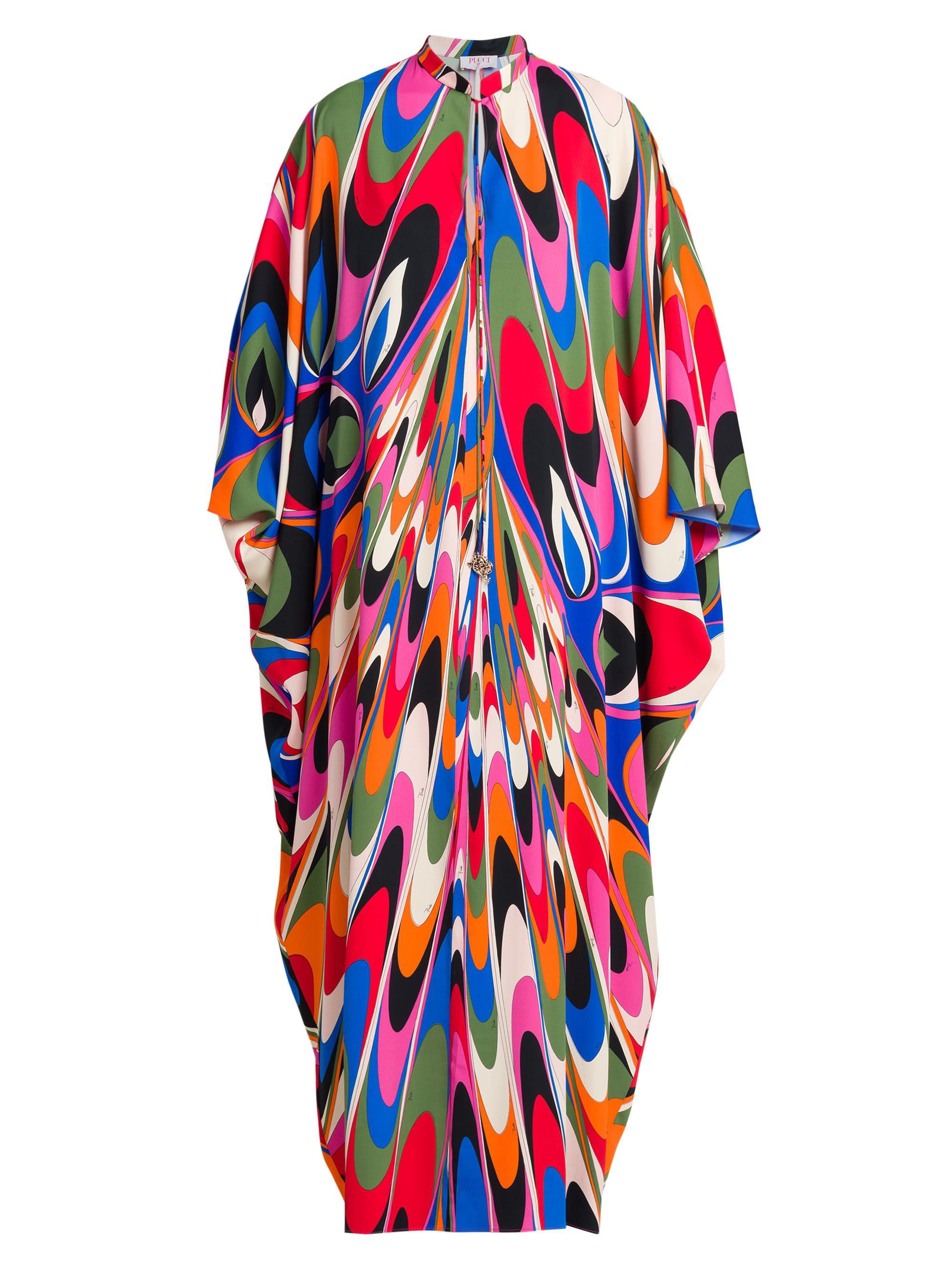 Pucci Women's Oversized Printed Caftan - Blu Fuxia