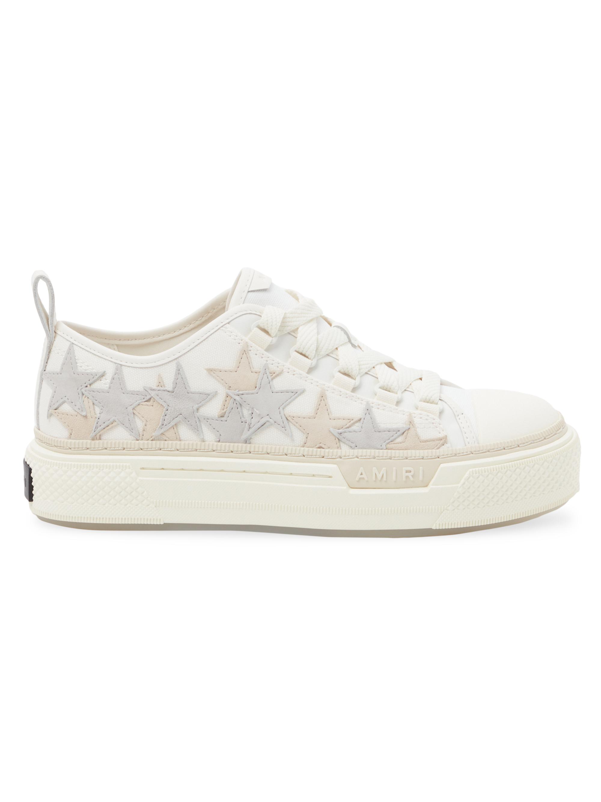 靴 AMIRI Stars Court Platform Low Sneakers Amiri Stars Court Cotton Low-Top Sneakers | Saks Fifth Avenue