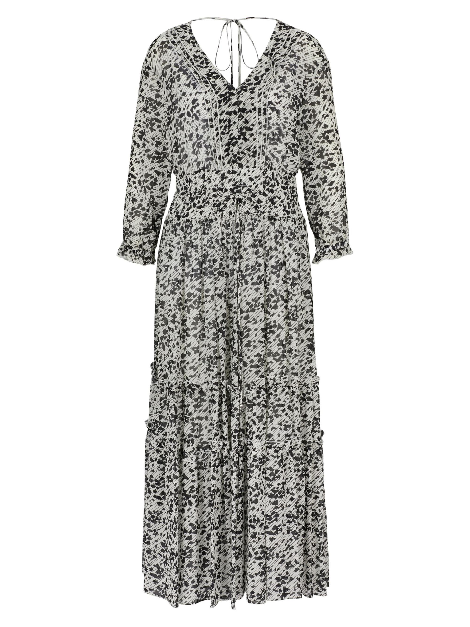 BOSS Women's Midi Dress With Seasonal Print And V-Neckline - Patterned